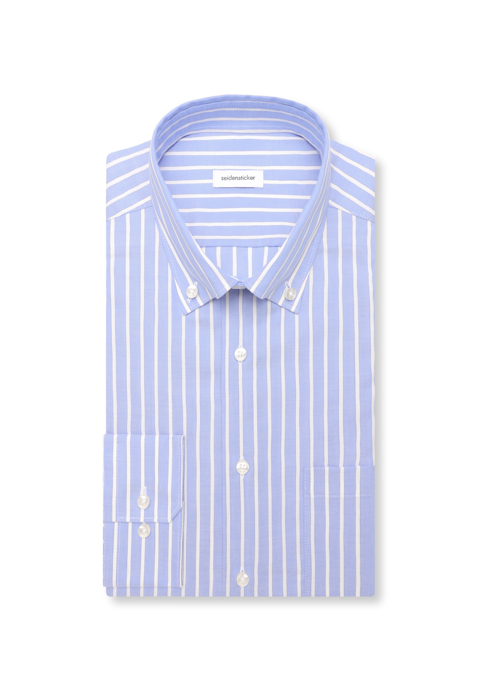 seidensticker Businesshemd »Schwarze Rose« Regular 1/1 Button-Down-Kragen Gestreift
