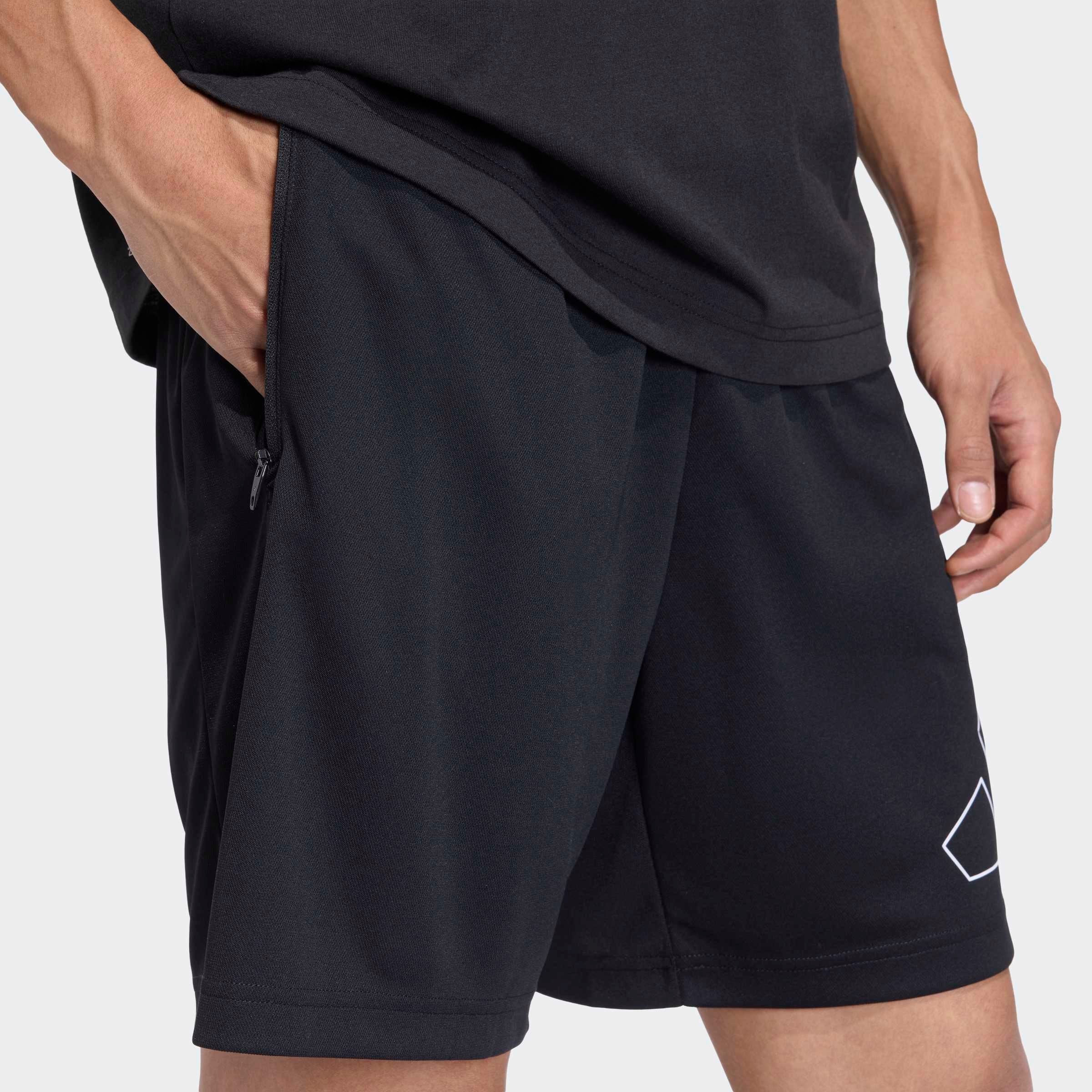 adidas Performance Shorts »WORKOUT ESSENTIALS BASE PIQUE BIG LOGO«  im Bermudas-Stil, sportlicher Stil, für Erwachsene