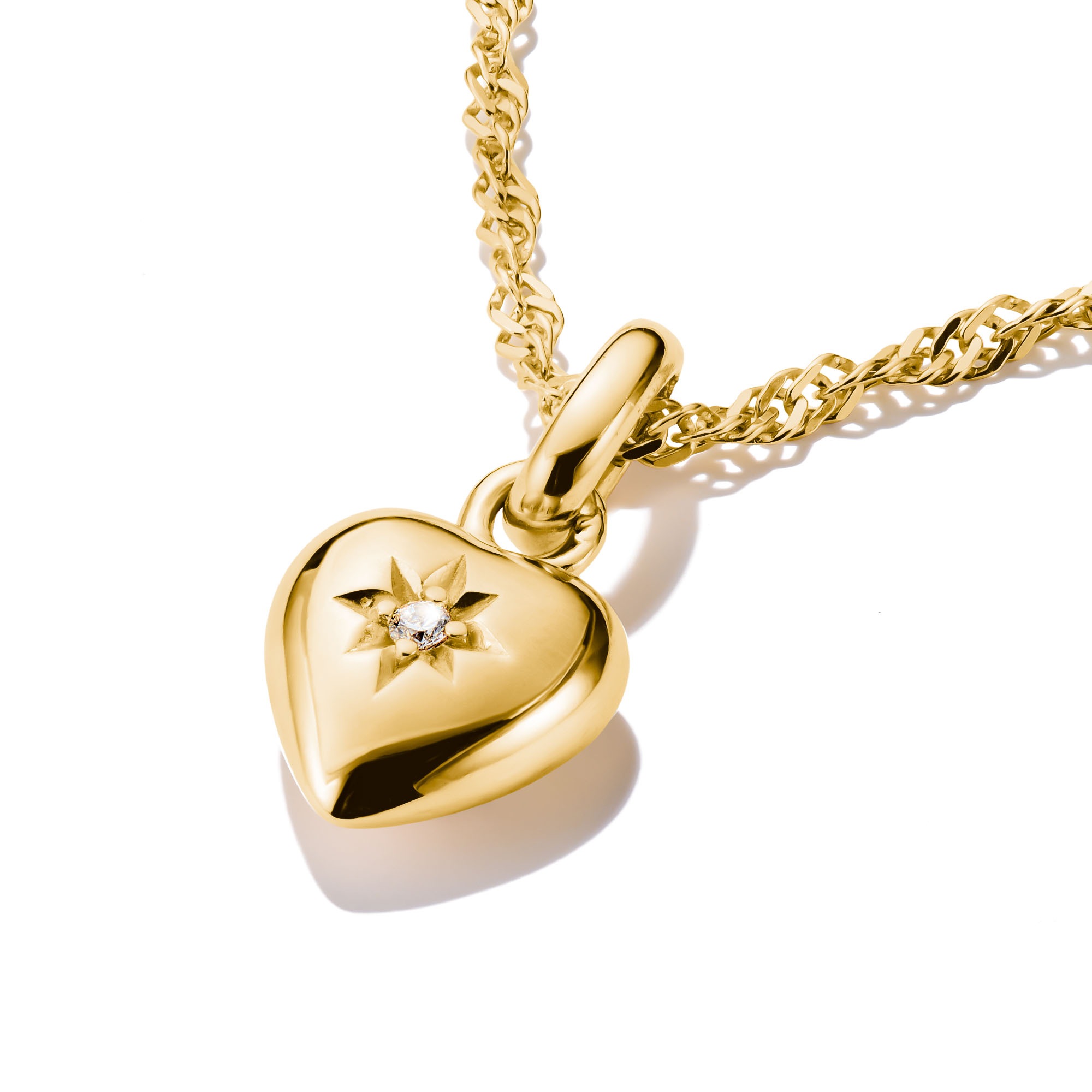 THOMAS SABO Charm Herz »Charm Herz mit Stern - Connect« mit Rubin (synth.), Zirkonia (synth.)