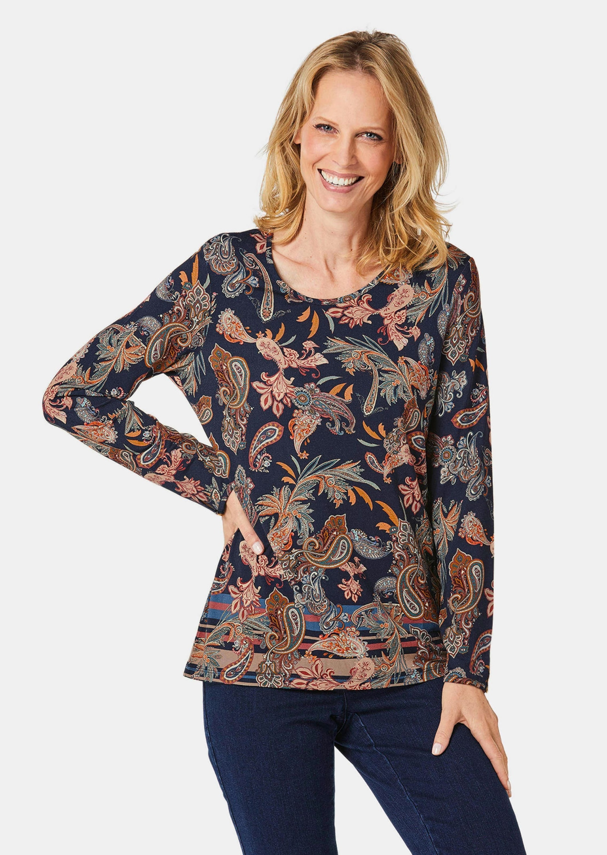 GOLDNER Print-Shirt »Druckshirt in kraftvollen Farben«