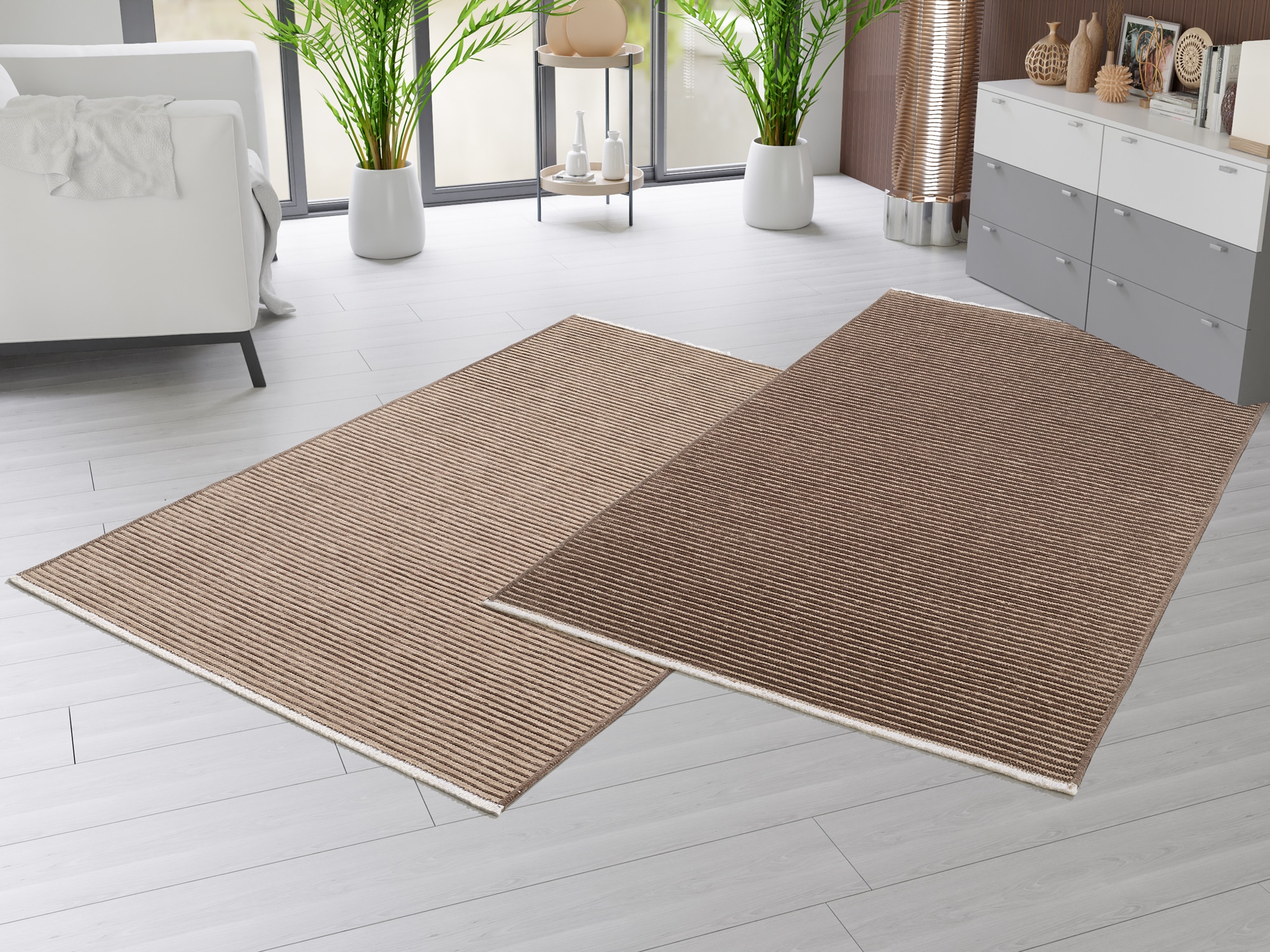 OCI DIE TEPPICHMARKE Teppich »JOKER OF STRIPES« rechteckig 5 mm Höhe Wendeteppich, weiche flache Oberfläche