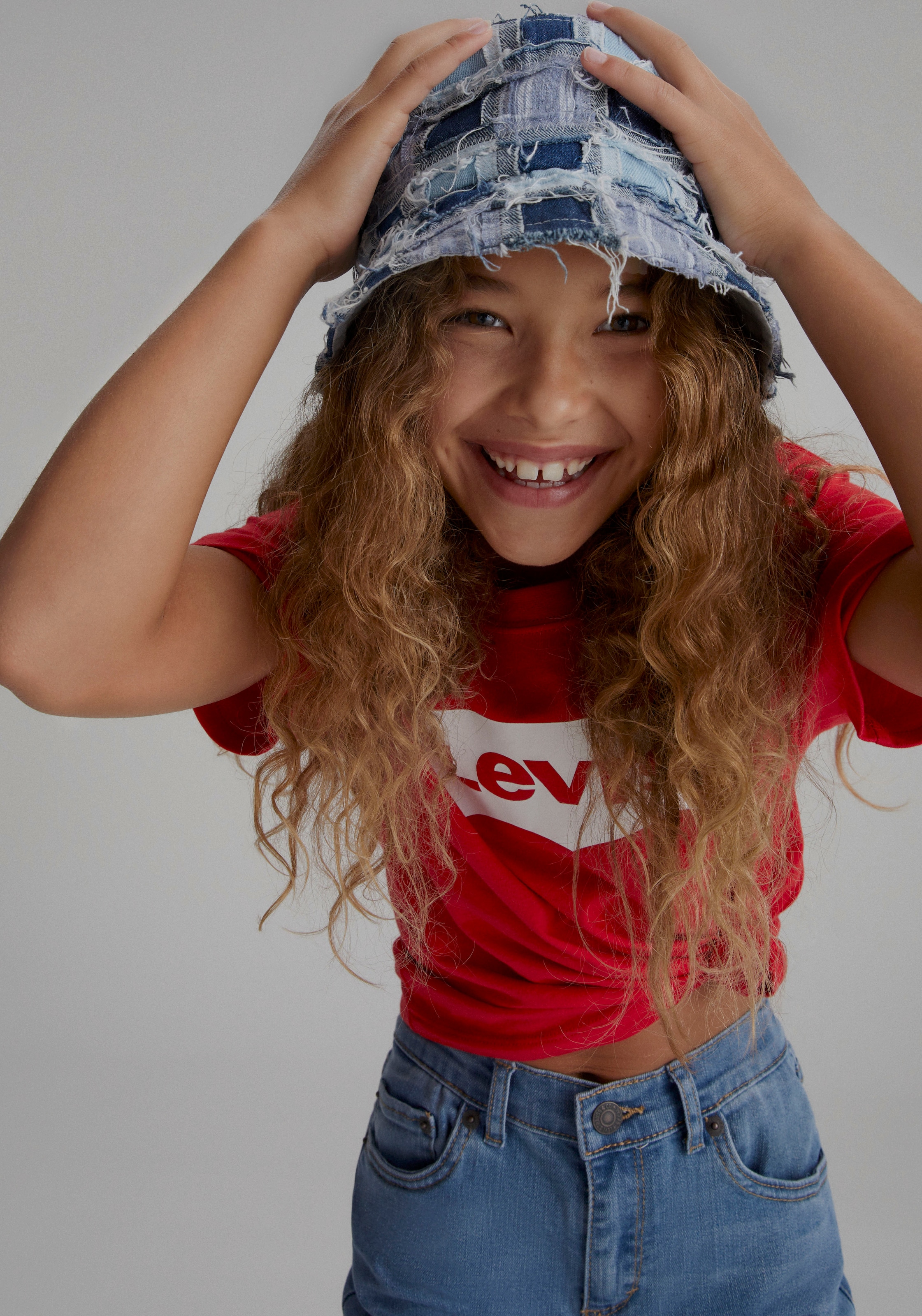 Levi's® Kids T-Shirt »BATWING CROPPED TEE«, for GIRLS