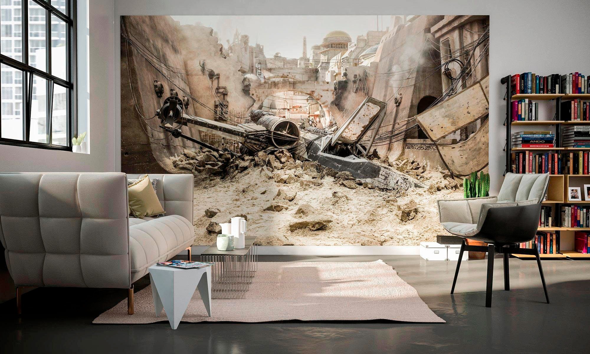 Komar Vliestapete »Digitaldruck Vlies - Star Wars X-Wing - Größe 400 x 250 cm«, bedruckt, Kinderzimmer