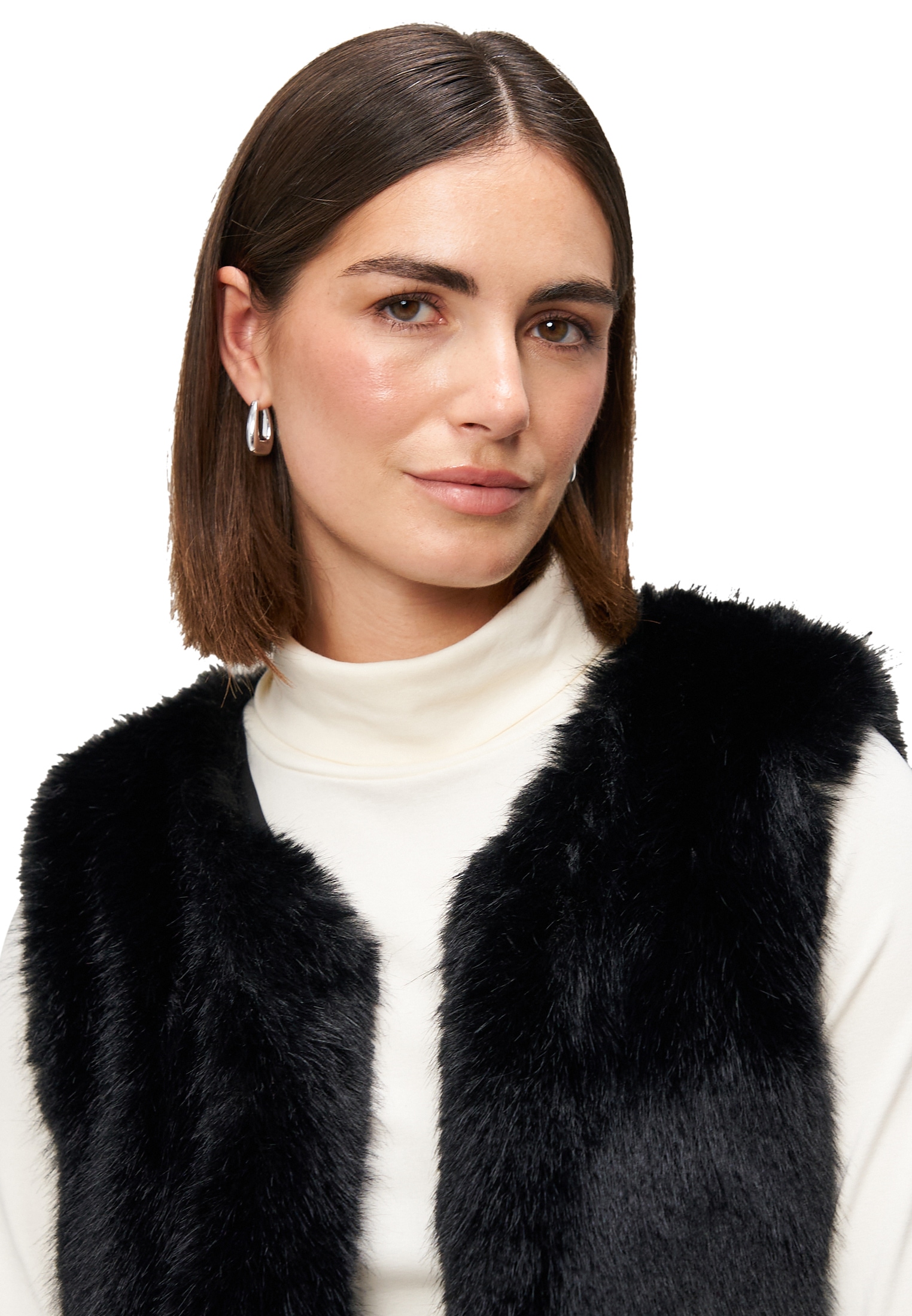 Zero Jackenblazer »Weste in Felloptik«