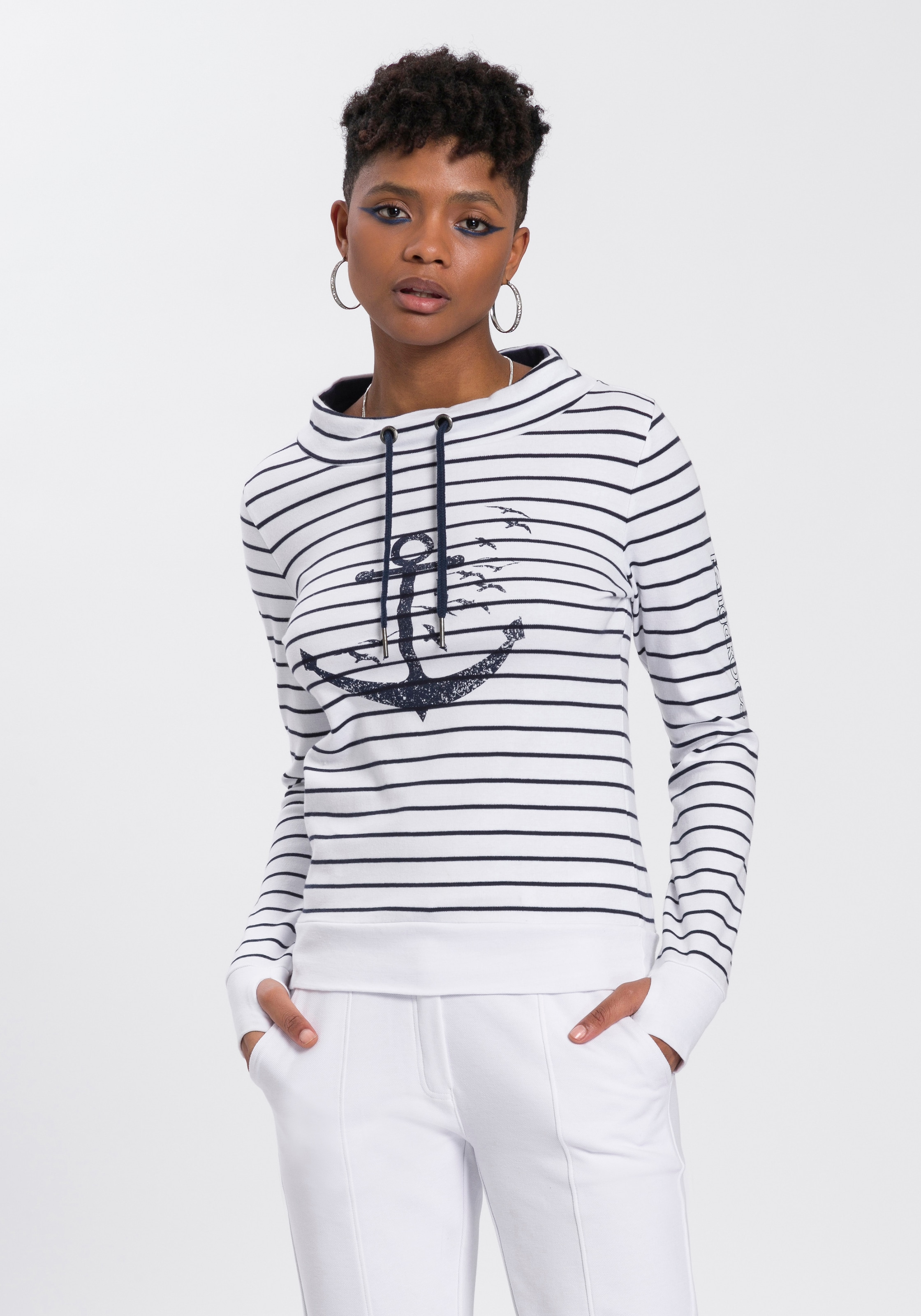 KangaROOS Sweatshirt, mit sportlichem Stehkragen und maritimen Druck  bestellen im OTTO Online Shop