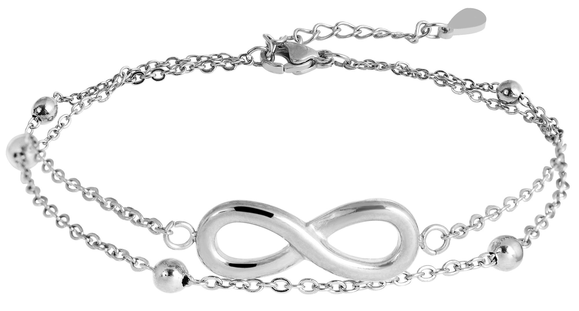 Adelia´s Armband »Damen Armband ¿ Unendlichkeitszeichen aus Edelstahl 17+3 cm«