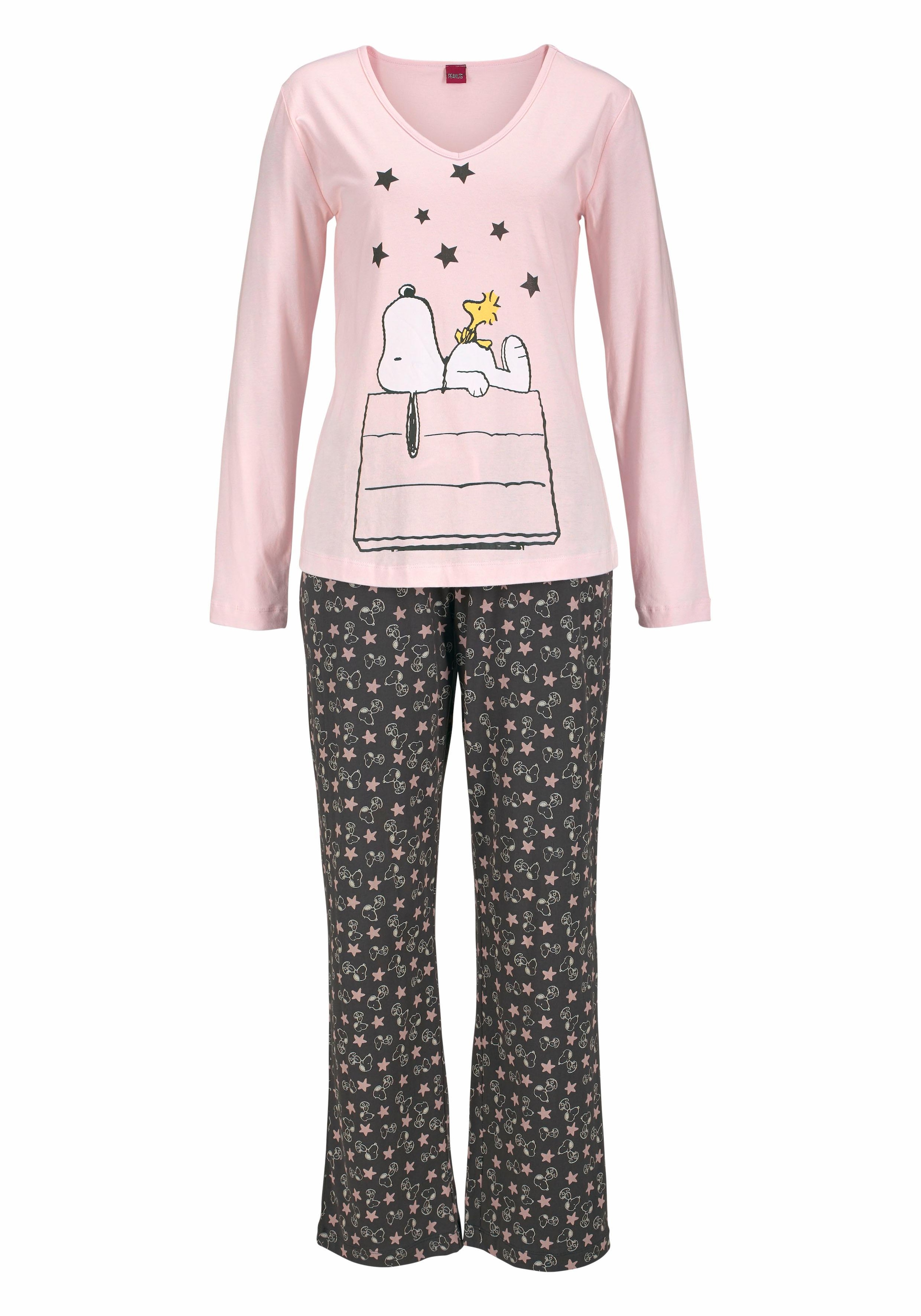 in Peanuts bei (2 langer im Snoopy-Design Stück), OTTOversand Form Pyjama, 1 niedlichen tlg.,