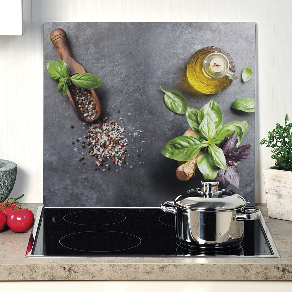 KESPER® Schneide- und Abdeckplatte »Multi-Glasschneideplatte, Basil, 56x50 cm«, (1 tlg.), vielseitig einsetzbar