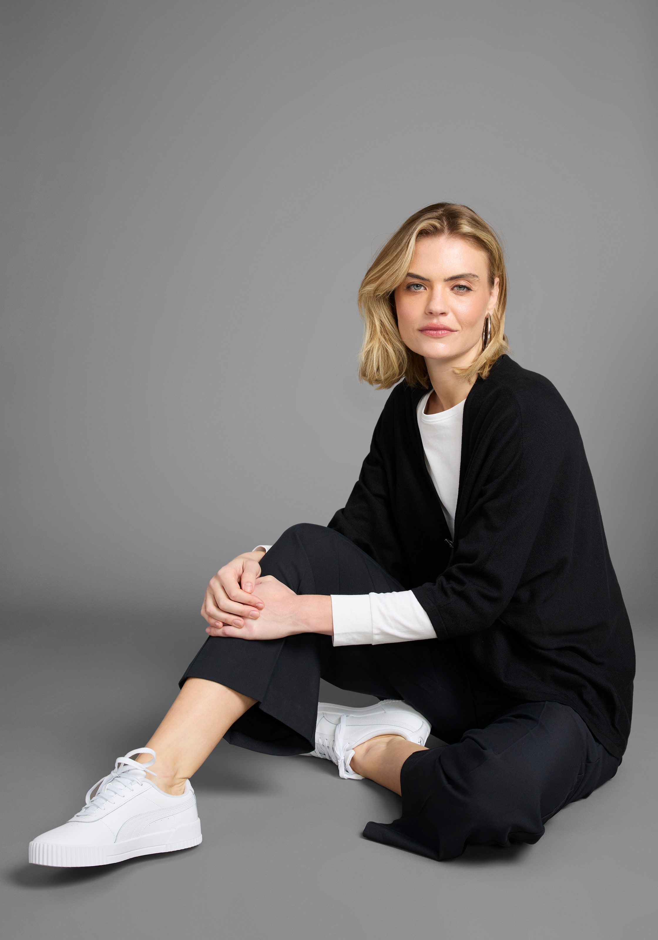 Laura Scott Strickjacke, oversized, mit Verschluss