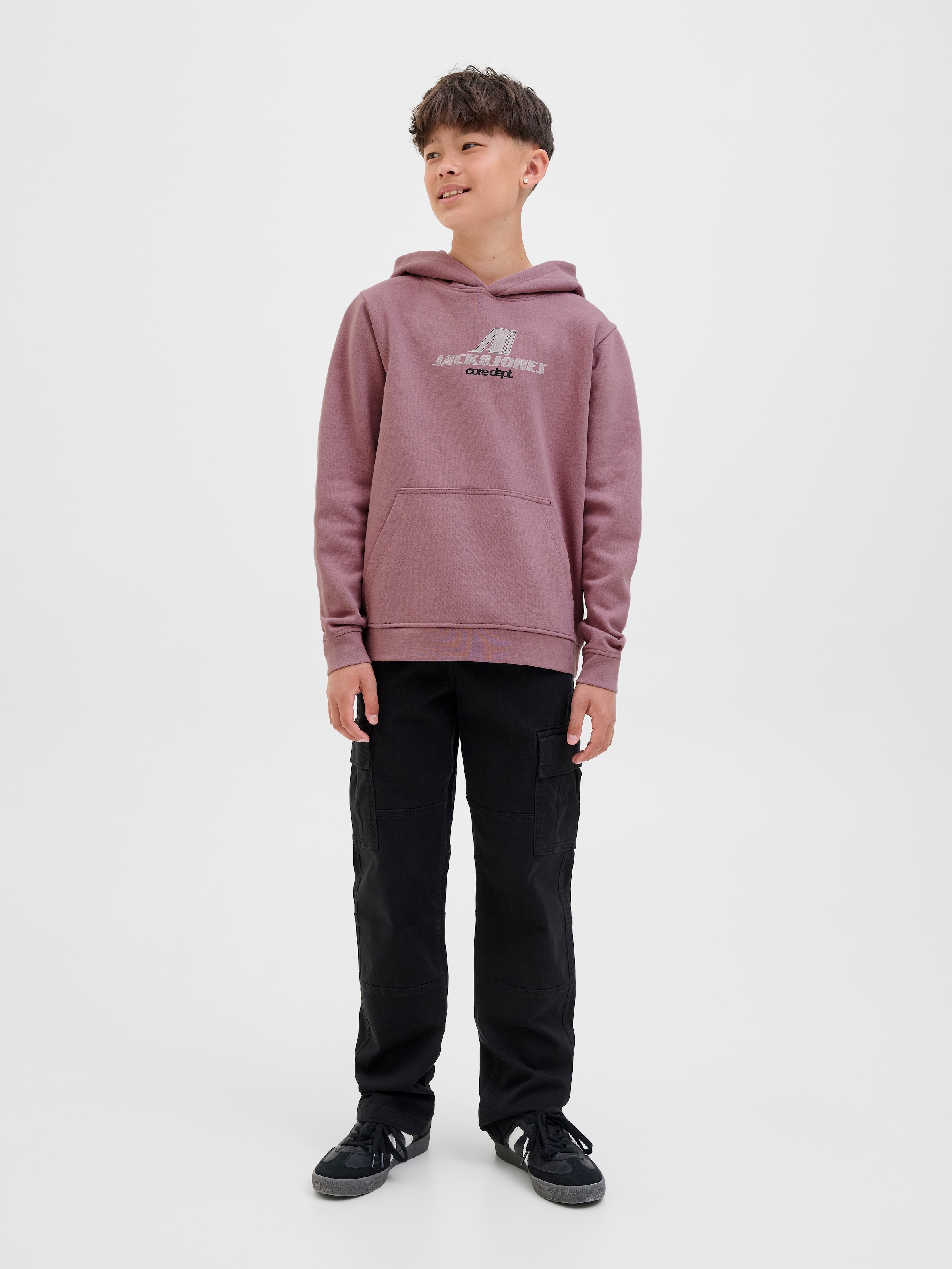 Jack & Jones Junior Kapuzensweatshirt »JCOTIER FRONT PRINT SWEAT HOOD JNR«