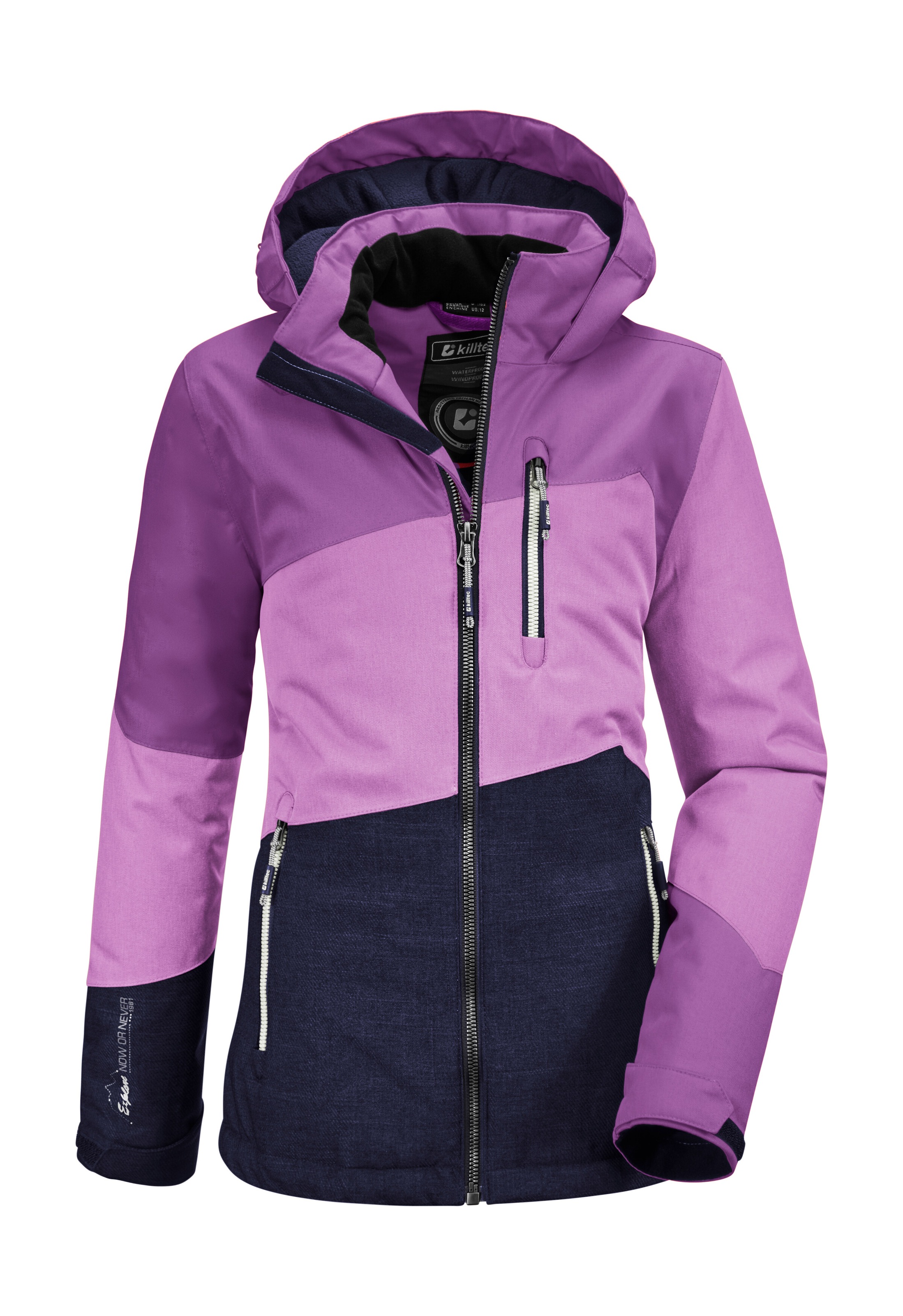 Killtec Outdoorjacke »Lynge GRLS JCKT B«, Wasserdichte Winterjacke mit Kapuze, Fleece, verstellbaren Ärmeln