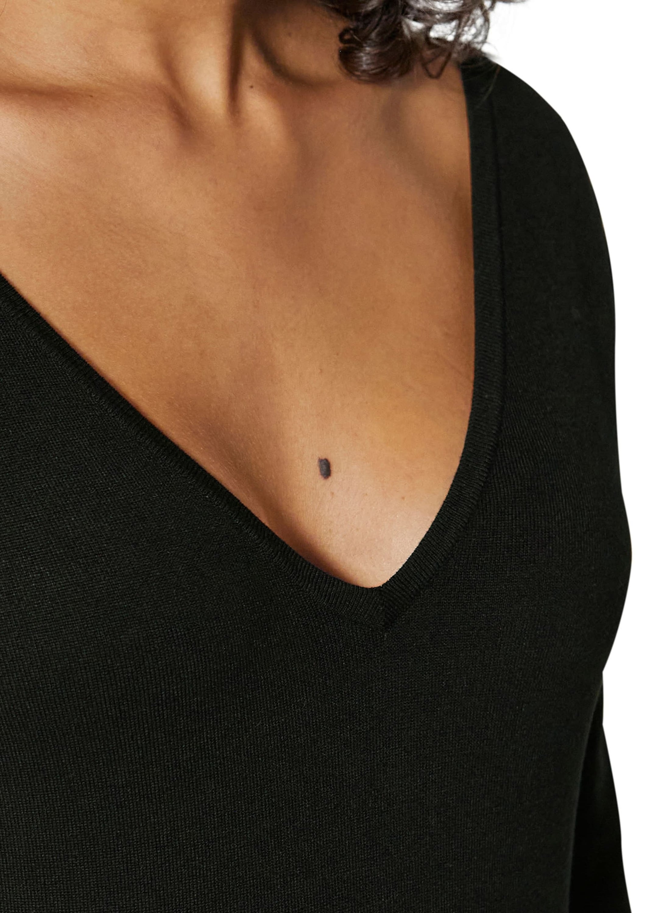MADELEINE Longpullover »Pullover Halbarm-Pullover mit V-Ausschnitt«
