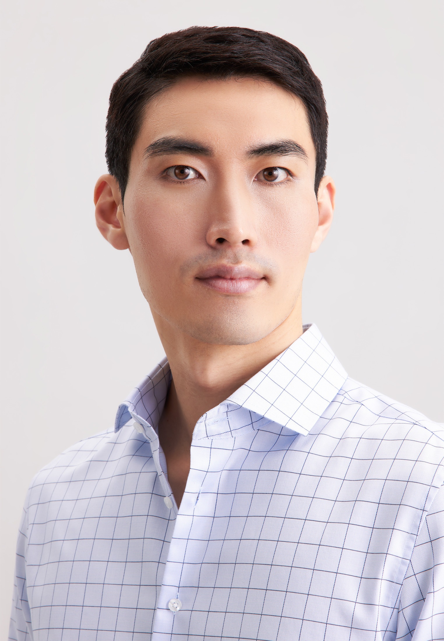 seidensticker Businesshemd »Schwarze Rose« Slim 1/1 Kentkragen Karo