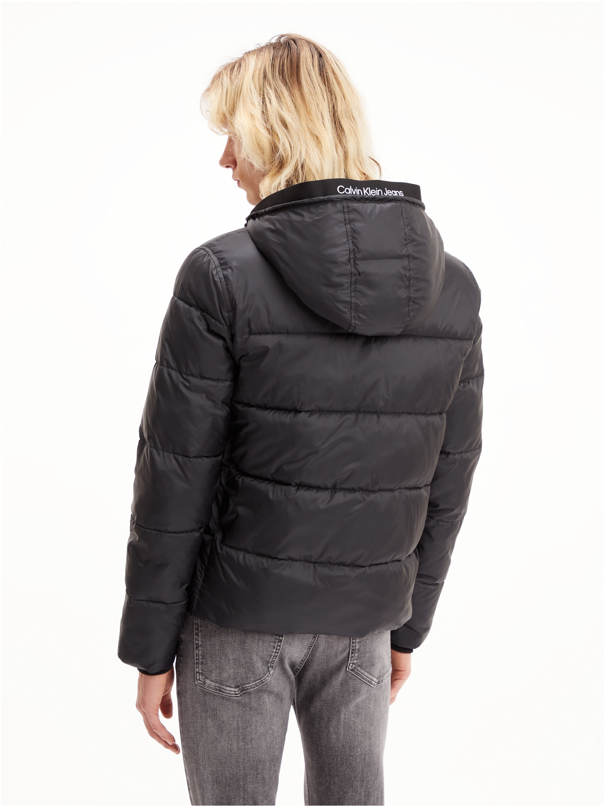 Calvin Klein Jeans Steppjacke »LOGO TAPE LW PADDED JACKET«, mit Kapuze