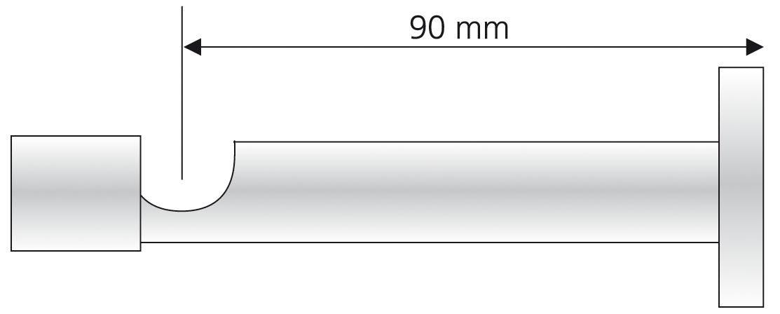 Liedeco Träger mit Schraubkappe für Gardinenstangen Ø 16 mm