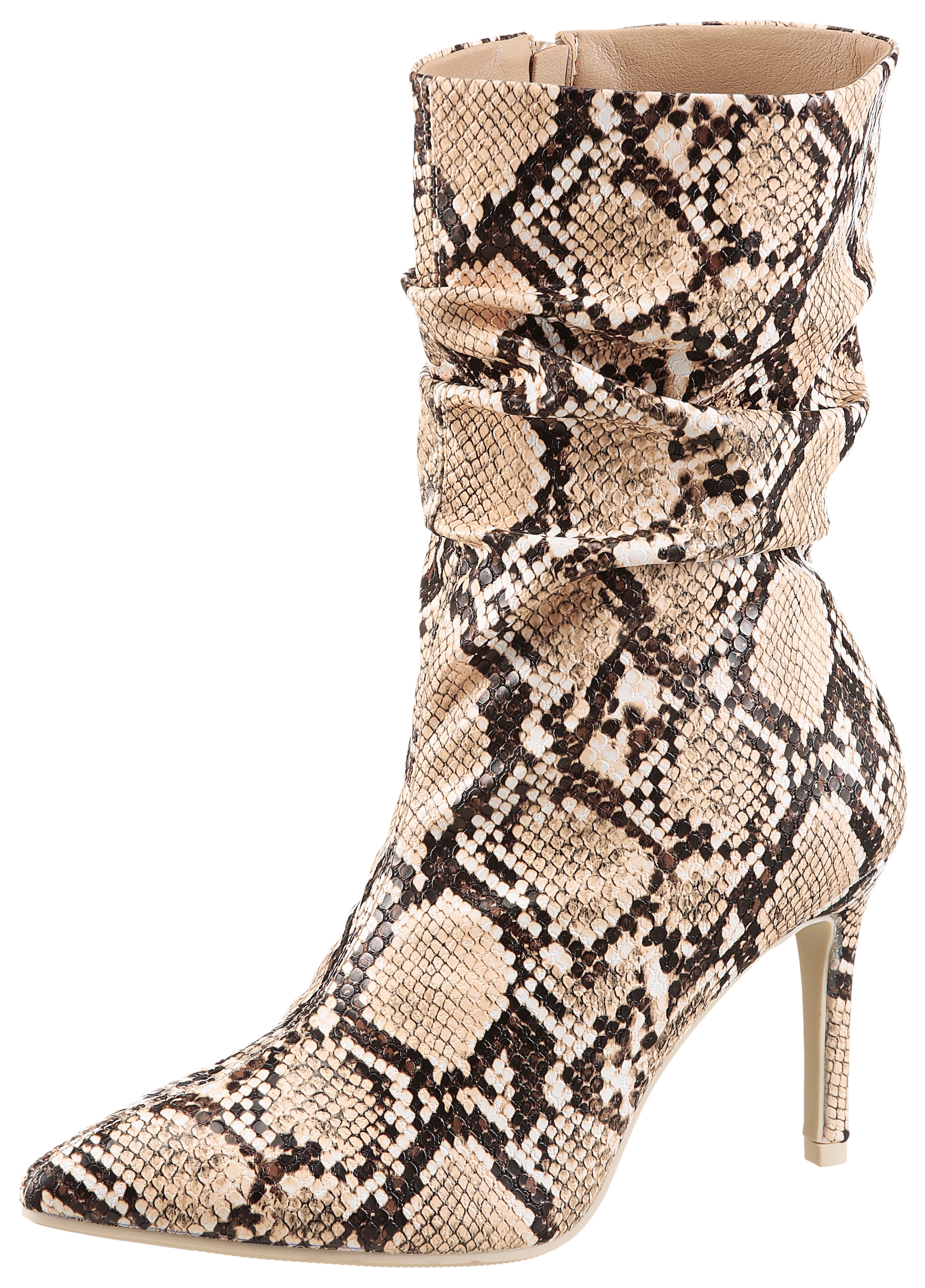 Aniston SHOES Stiefelette, mit Raffungen am slouchy Schaft - NEUE KOLLEKTION