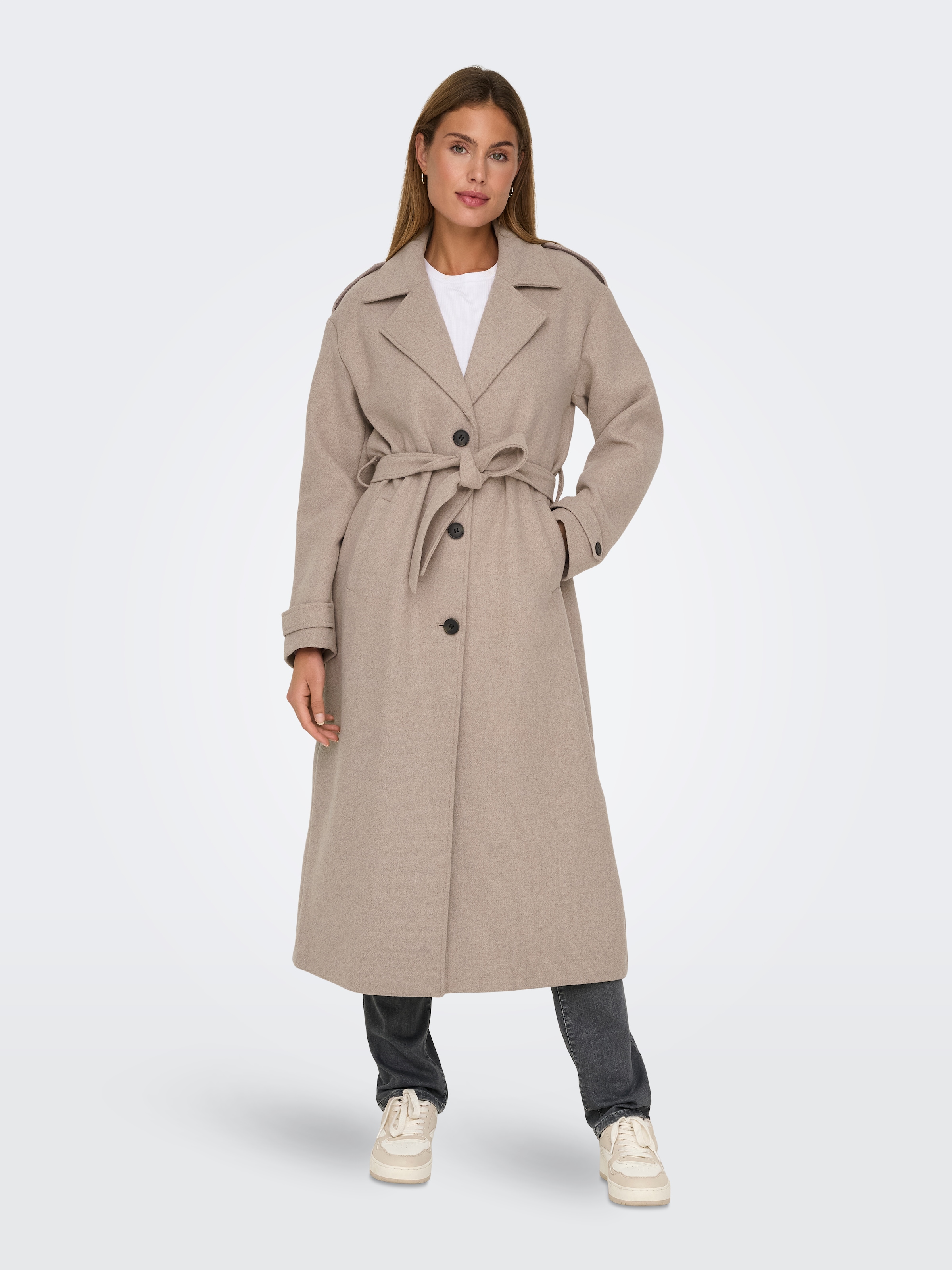 ONLY Langmantel »ONLNALINA X-LONG WOOL TRENCHCOAT OTW«, mit Wolle