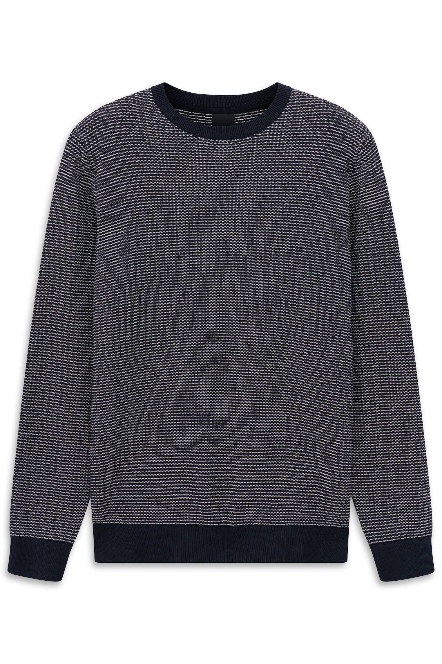 bugatti Rundhalspullover »Regular Fit« aus reiner Baumwolle