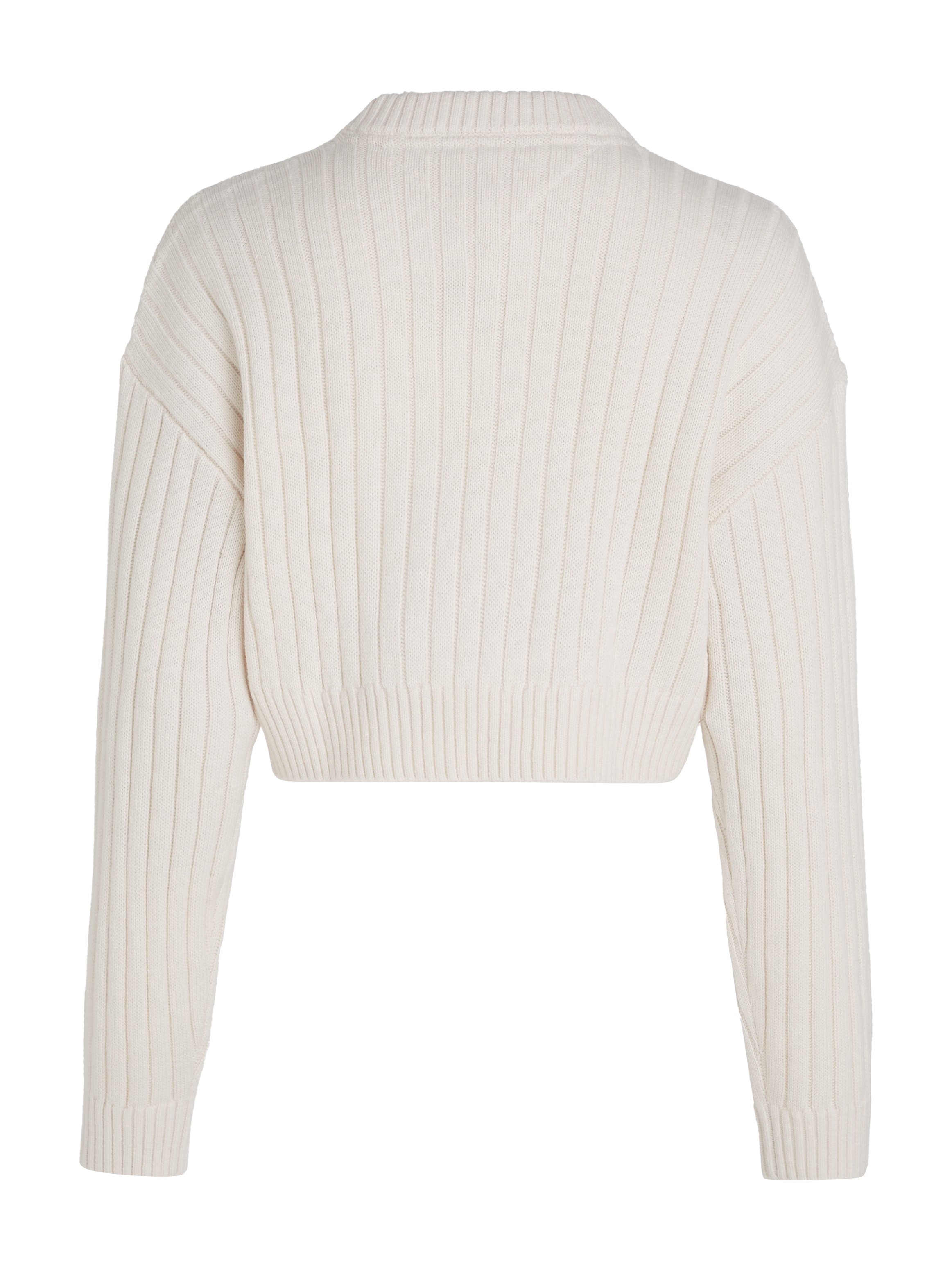 Tommy Jeans Strickpullover »TJW VNCK CENTER FLAG SWEATER EXT«, mit Tommy Jeans Center Logo-Flag