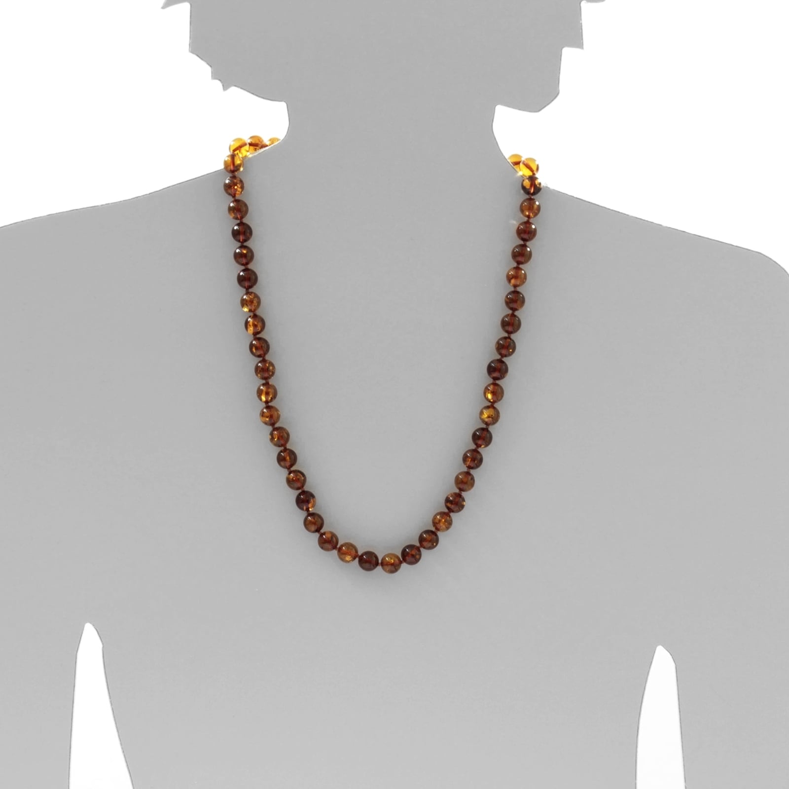 OSTSEE-SCHMUCK Kette ohne Anhänger »- Kugel 10 mm - Bernstein -,«