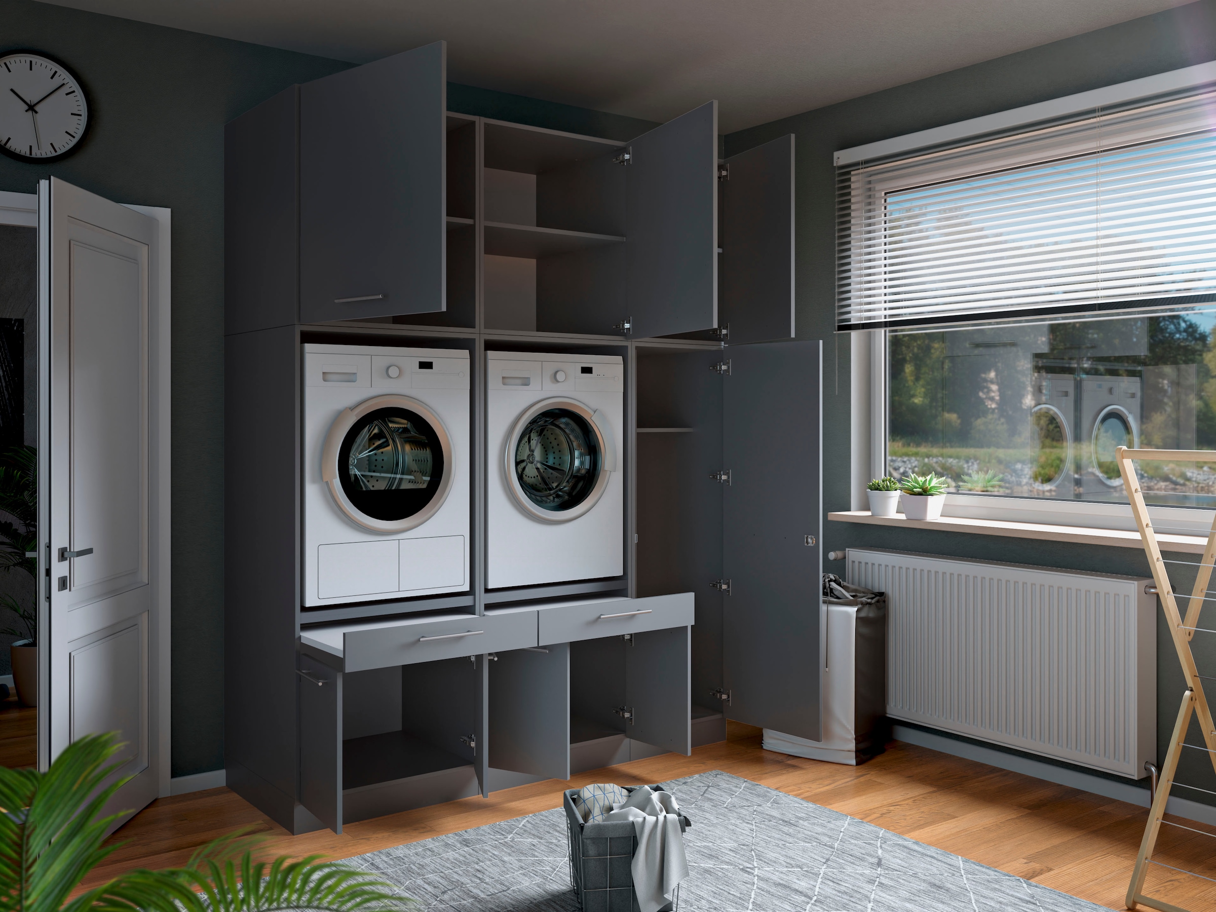 Laundreezy Mehrzweckschrank-Set »Laundreezy, 6-tlg. Mehrzweckschrank-Set B/H/T 186/238/68 cm« 6 Stk. tlg.