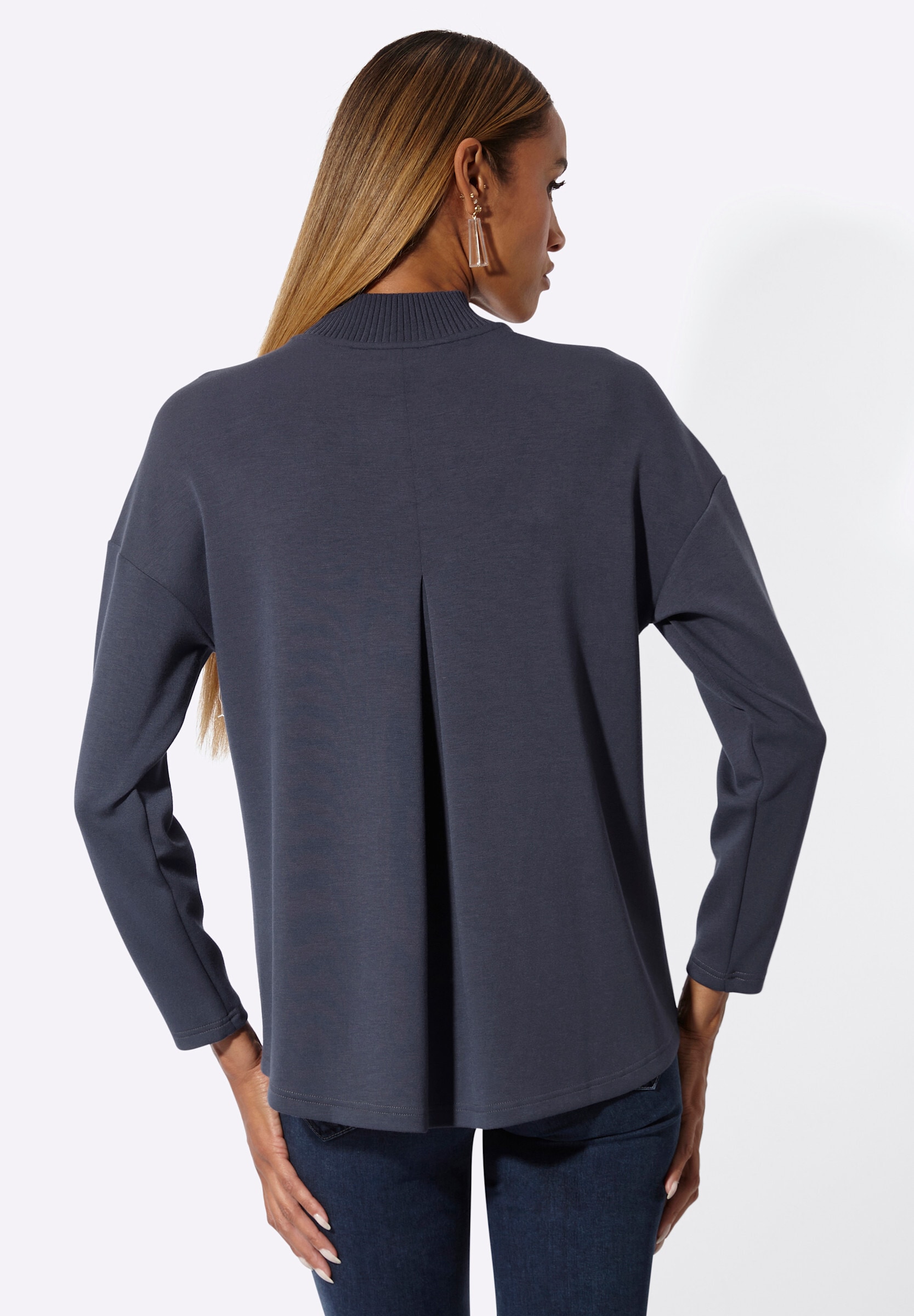 creation L Trainingsshirt »Modal-Mix-Sweatshirt Stehkragenshirt mit platziertem Druck«