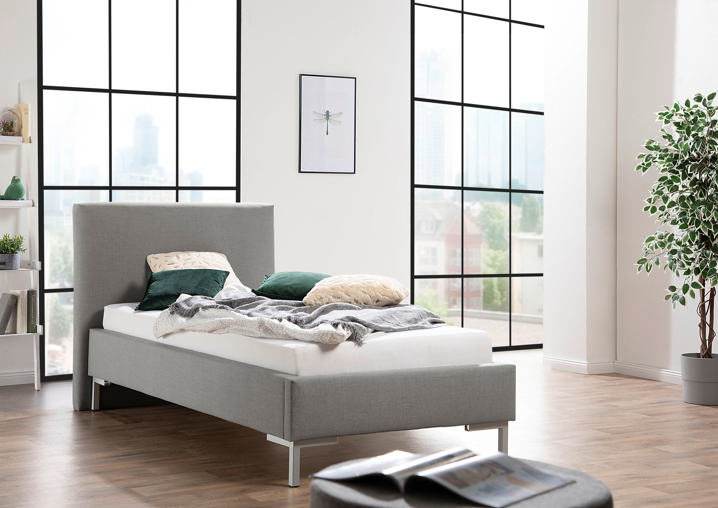 Maintal Polsterbett Bettseiten zerlegt, ohne Bettkasten