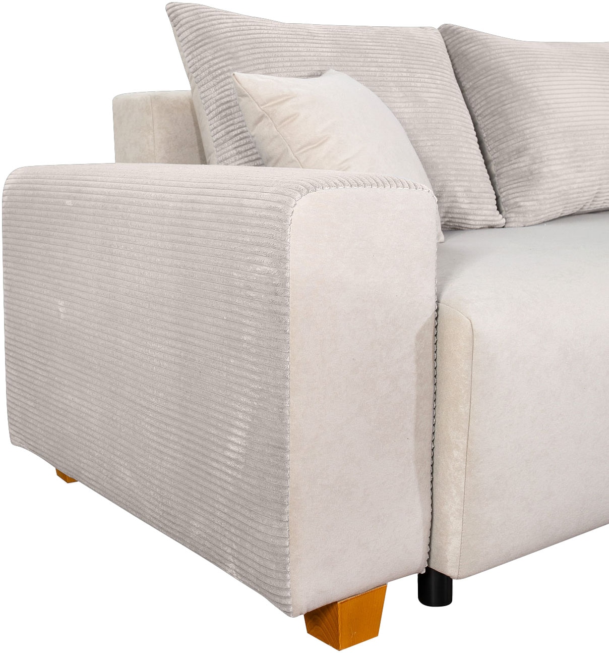 COLLECTION AB Schlafsofa »Yves, Liegefläche (B/T): 142/194 cm«, inkl. Bettfunktion, Bettkasten, Federkern & Zierkissen