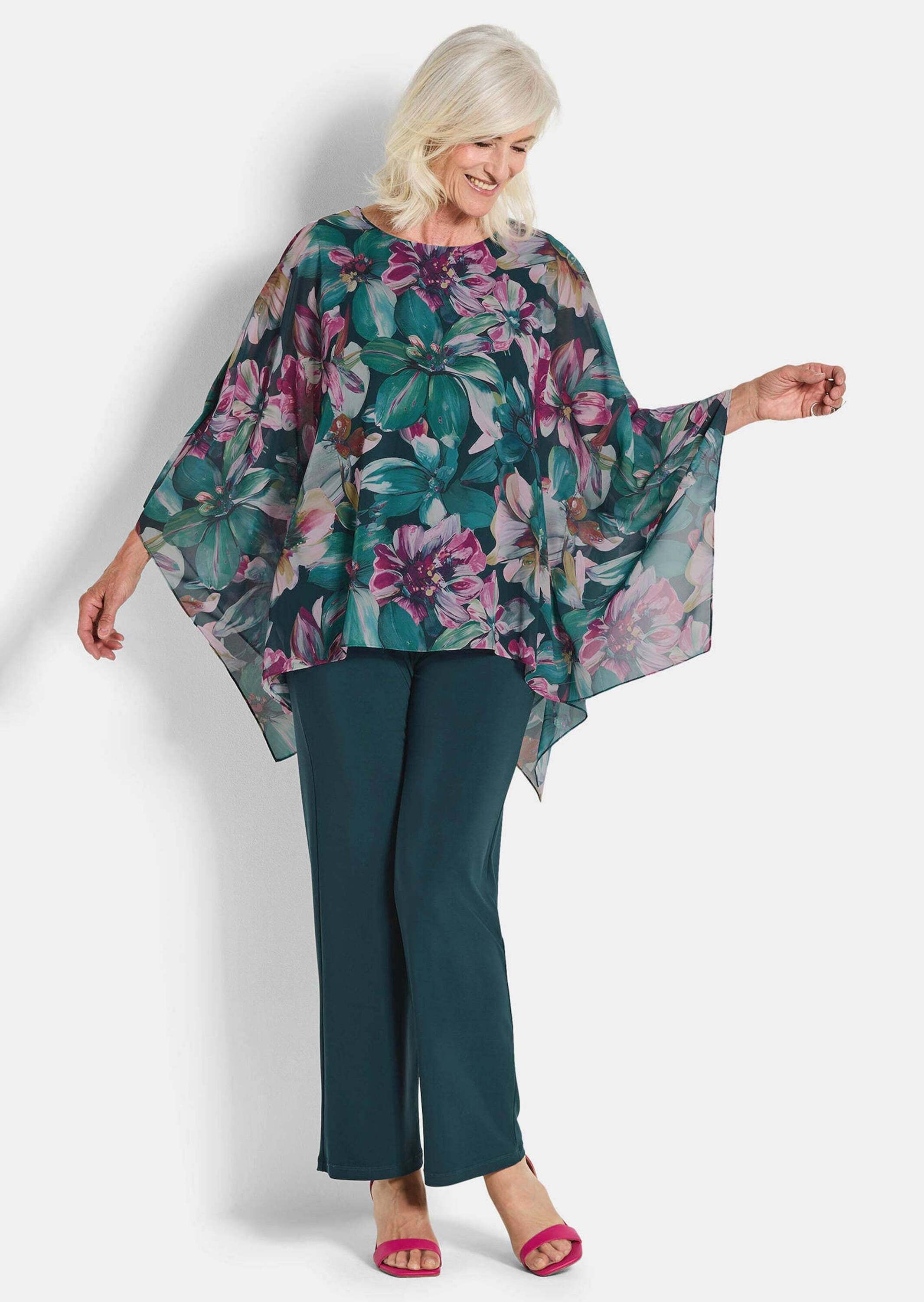 GOLDNER Tunika »Blusenshirt mit Überwurf aus Chiffon«