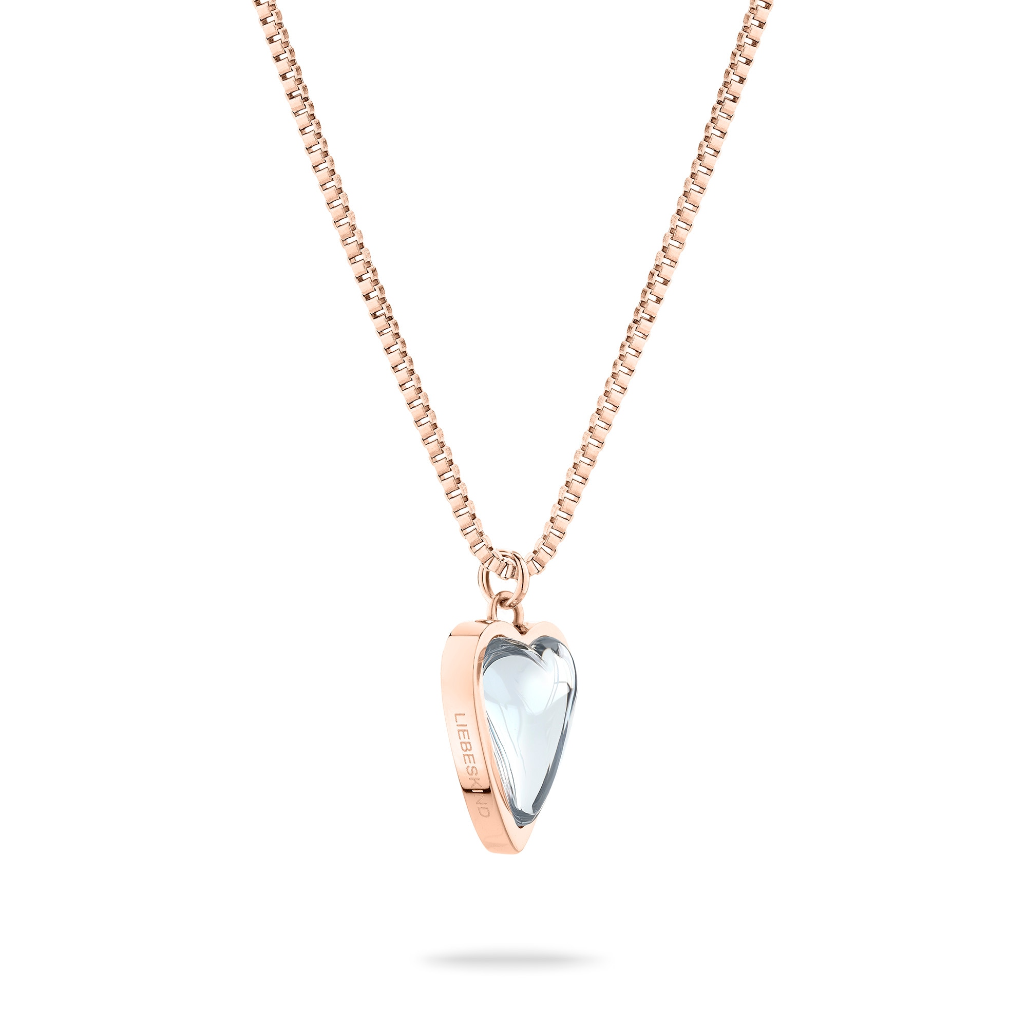 Liebeskind Berlin Kette mit Anhänger »Schmuck Geschenk Edelstahl Halskette Glass Heart« mit Glasstein