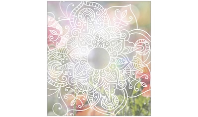MySpotti Fensterfolie »Look Grafik Blumenmuster white«, halbtransparent,  glattstatisch haftend, 200 x 30 cm, statisch haftend online kaufen