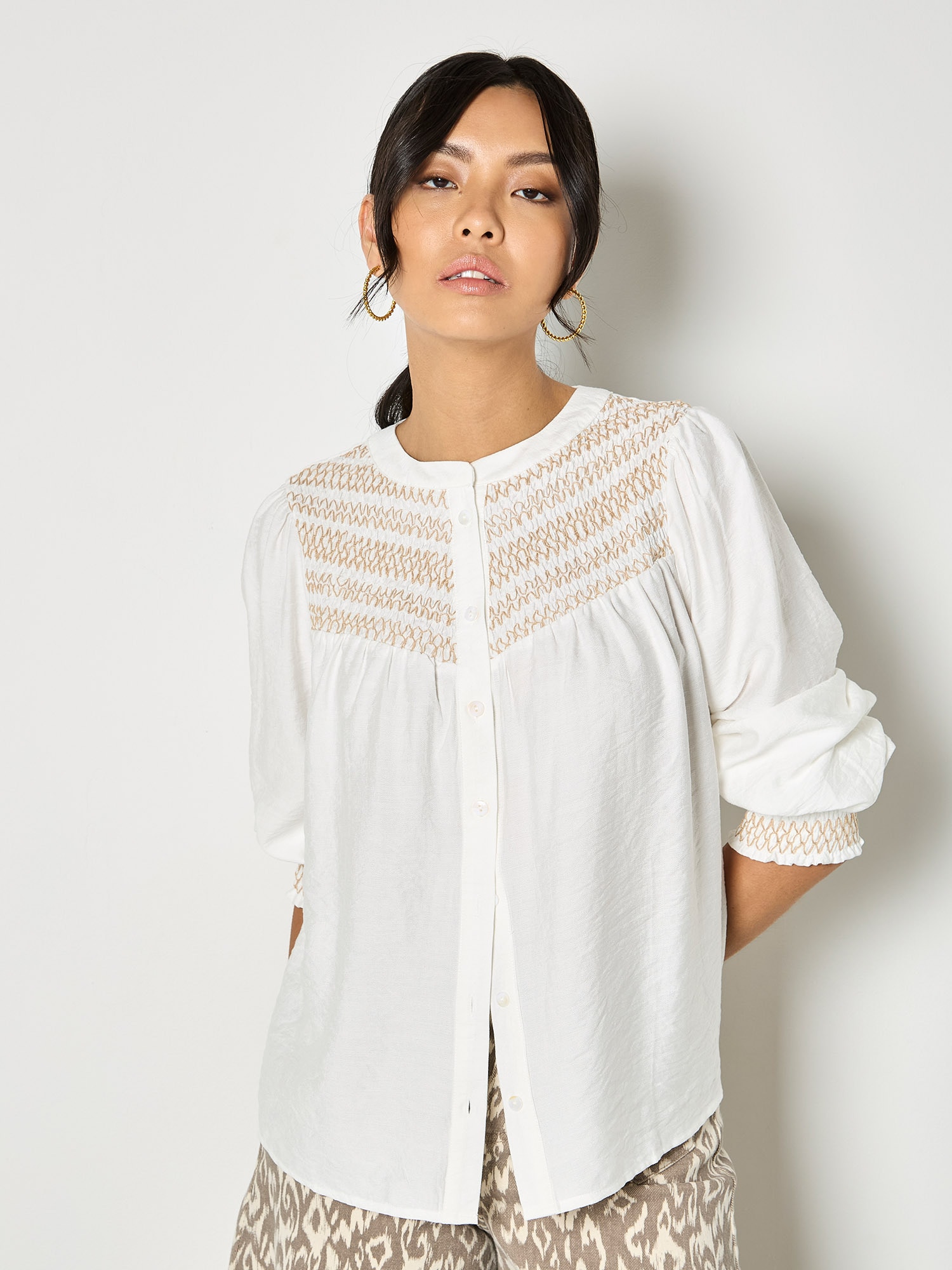 Apricot Klassische Bluse »Bluse« mit Stickerei