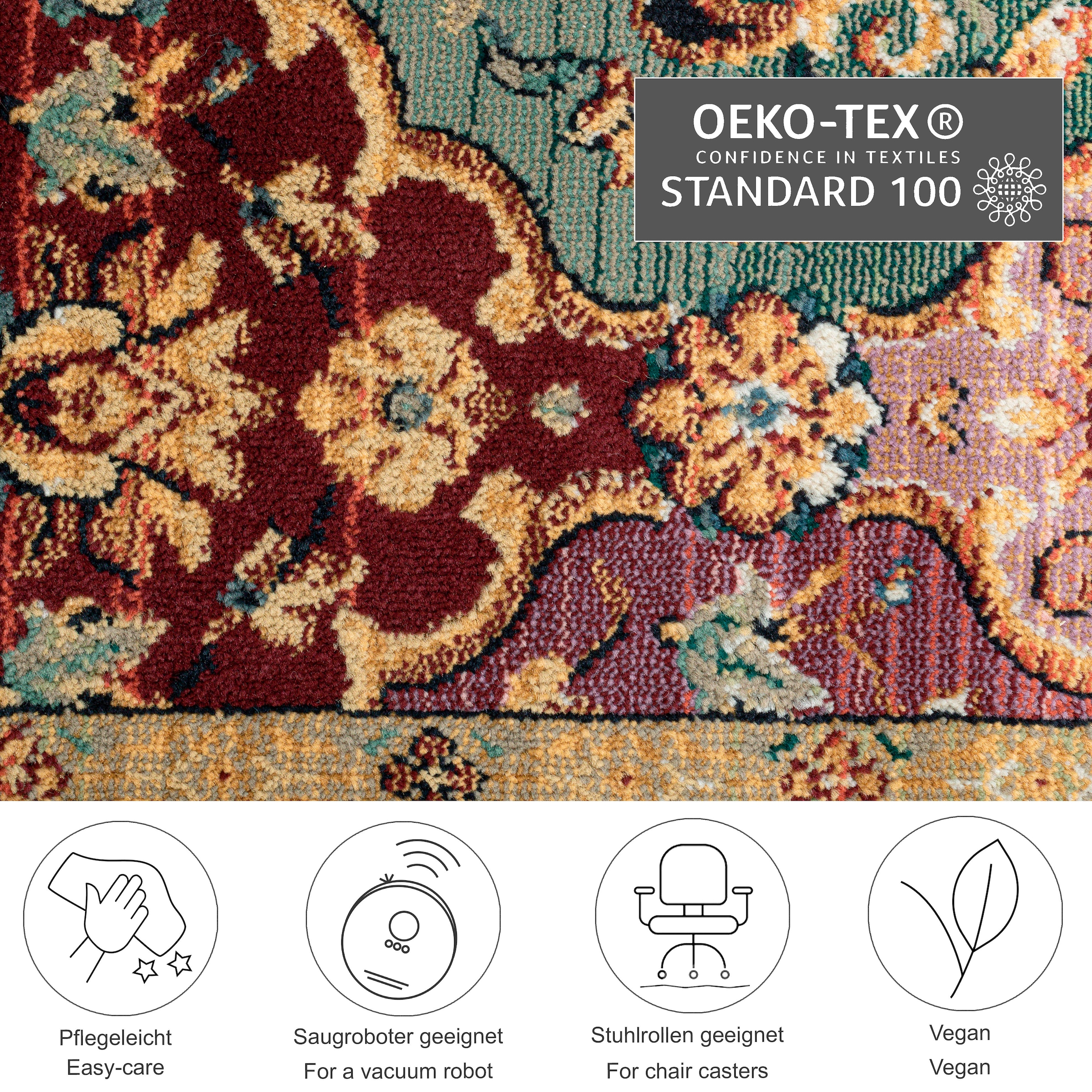 THEKO Läufer »Gabiro 208«, rechteckig, 10 mm Höhe, Teppich-Läufer, Orient-Optik, ideal im Flur & Schlafzimmer