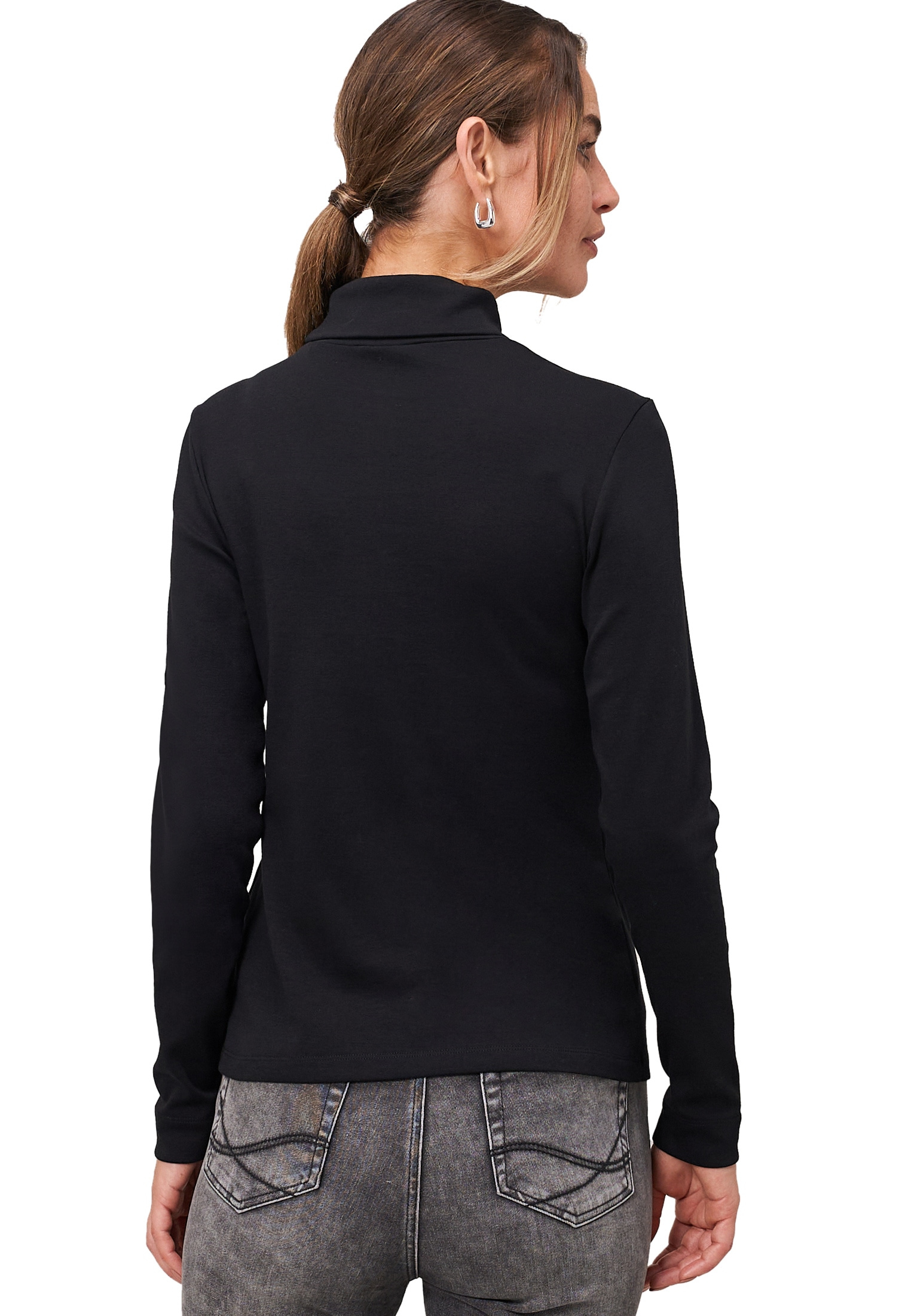 Zero Langarmshirt »Rollkragenshirt mit langen Ärmeln«