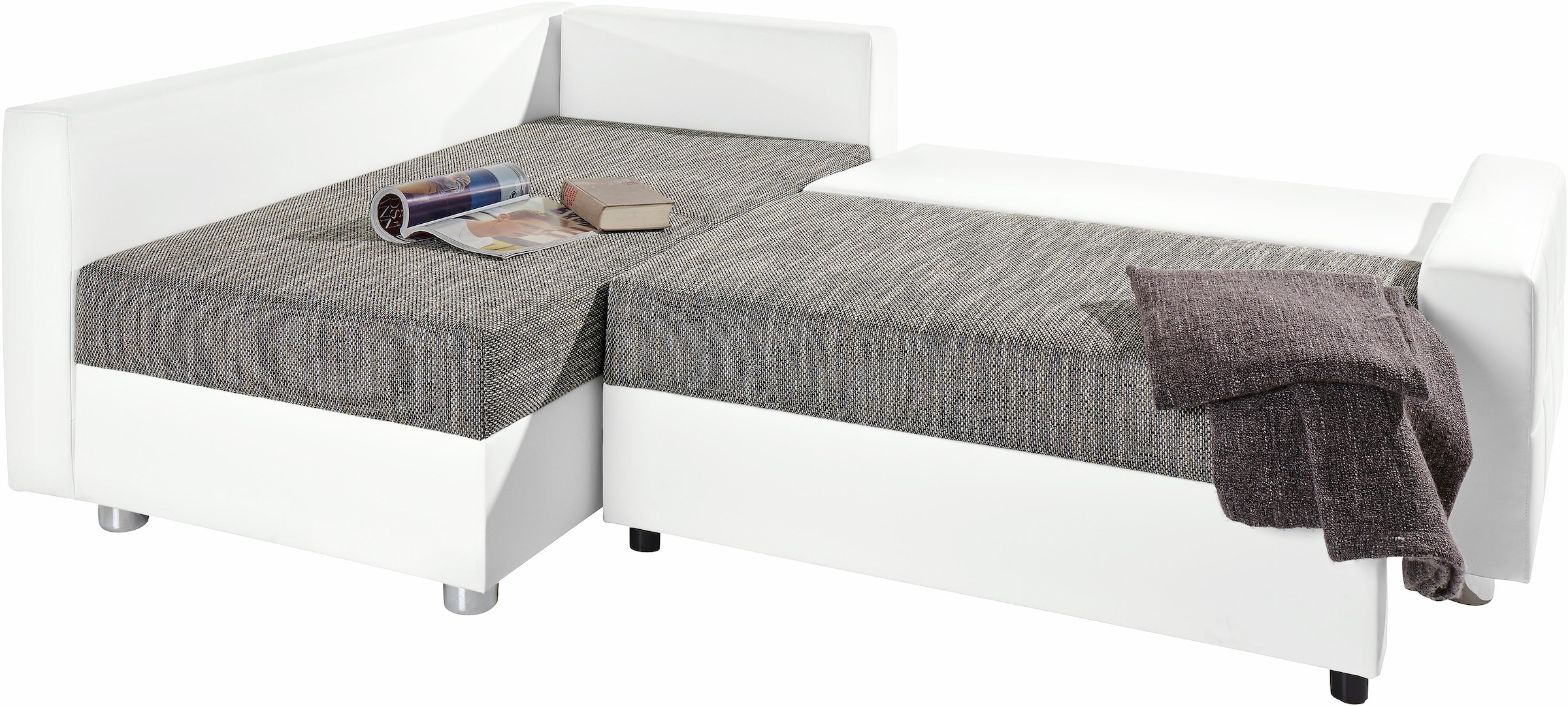 COLLECTION AB Ecksofa »Parma L-Form«, mit Bettfunktion und Federkern