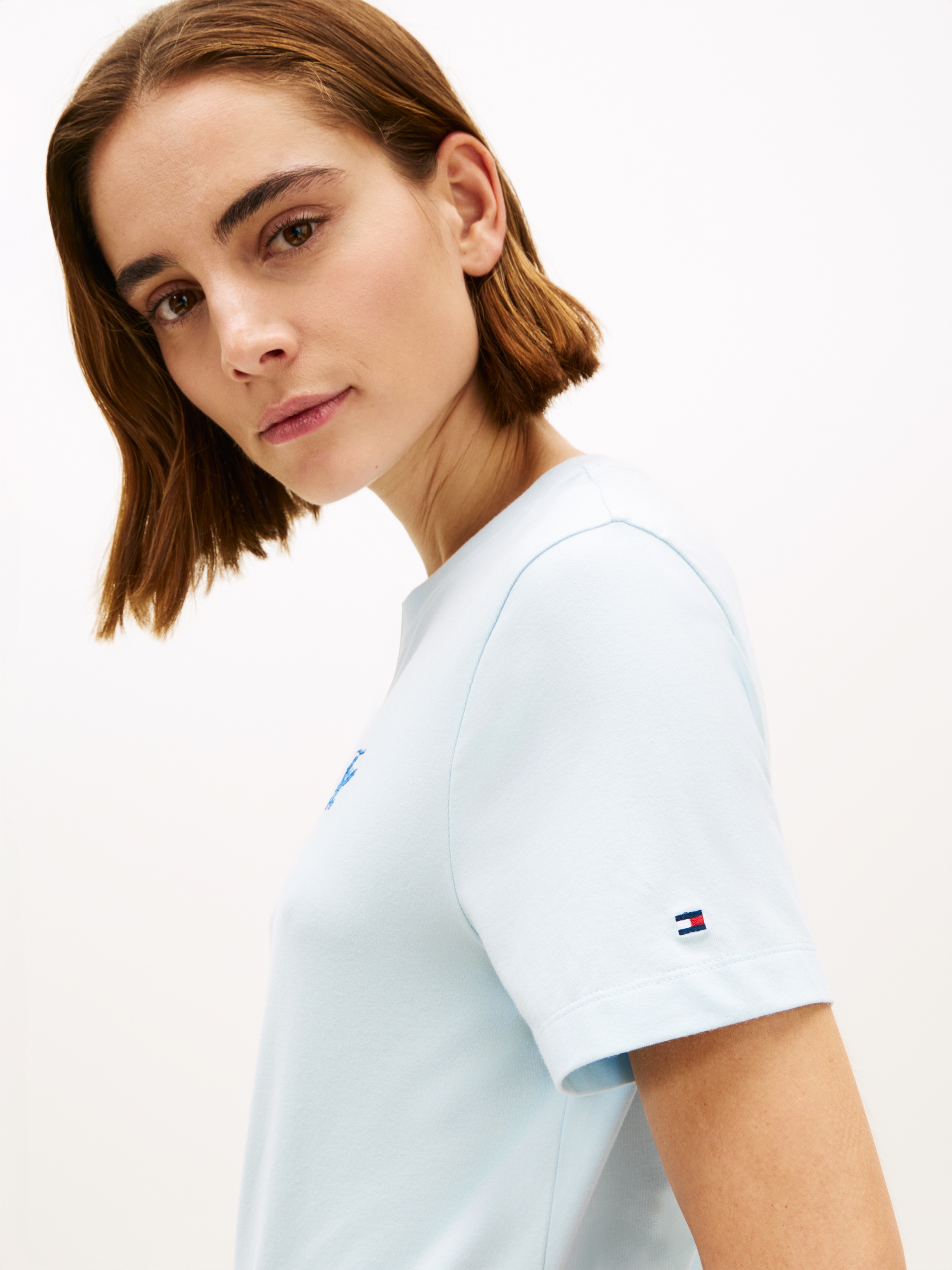 Tommy Hilfiger Kurzarmshirt »TH SCRIPT REGULAR C-NECK SHORT SLEEVE TEE«