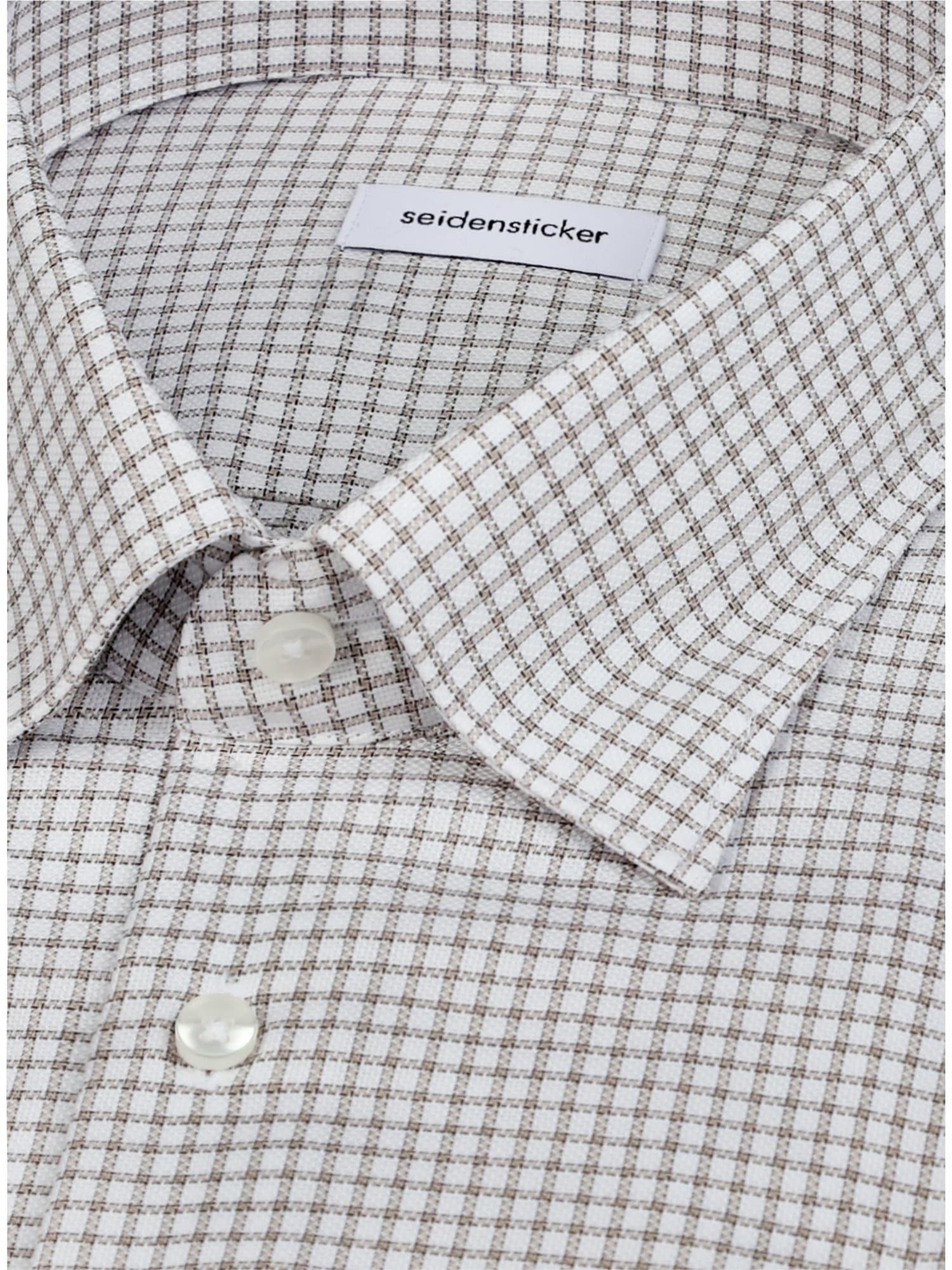 seidensticker Businesshemd »Schwarze Rose« Comfort 1/2 Covered-Button-Down-Kragen Karo
