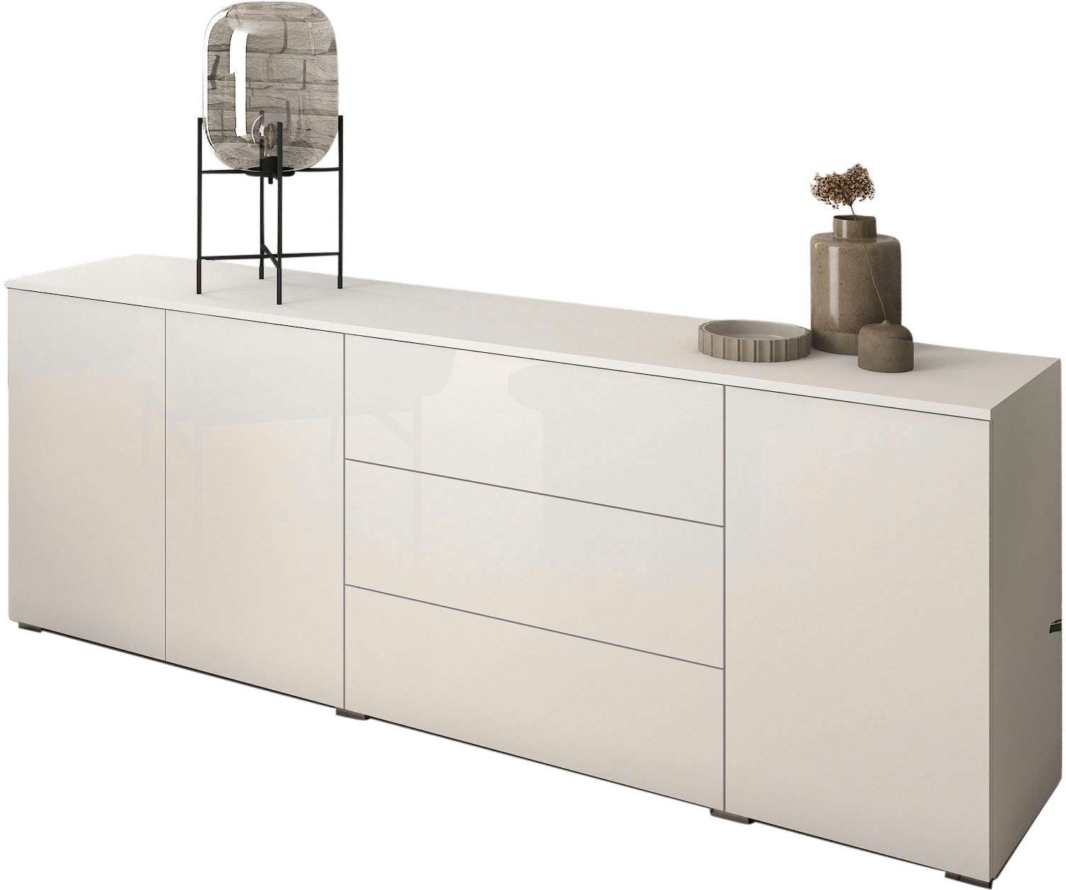 INOSIGN Sideboard »PARIS«, (1 St.), Moderne 190cm breite grifflose Kommode, vielseitig einsetzbar