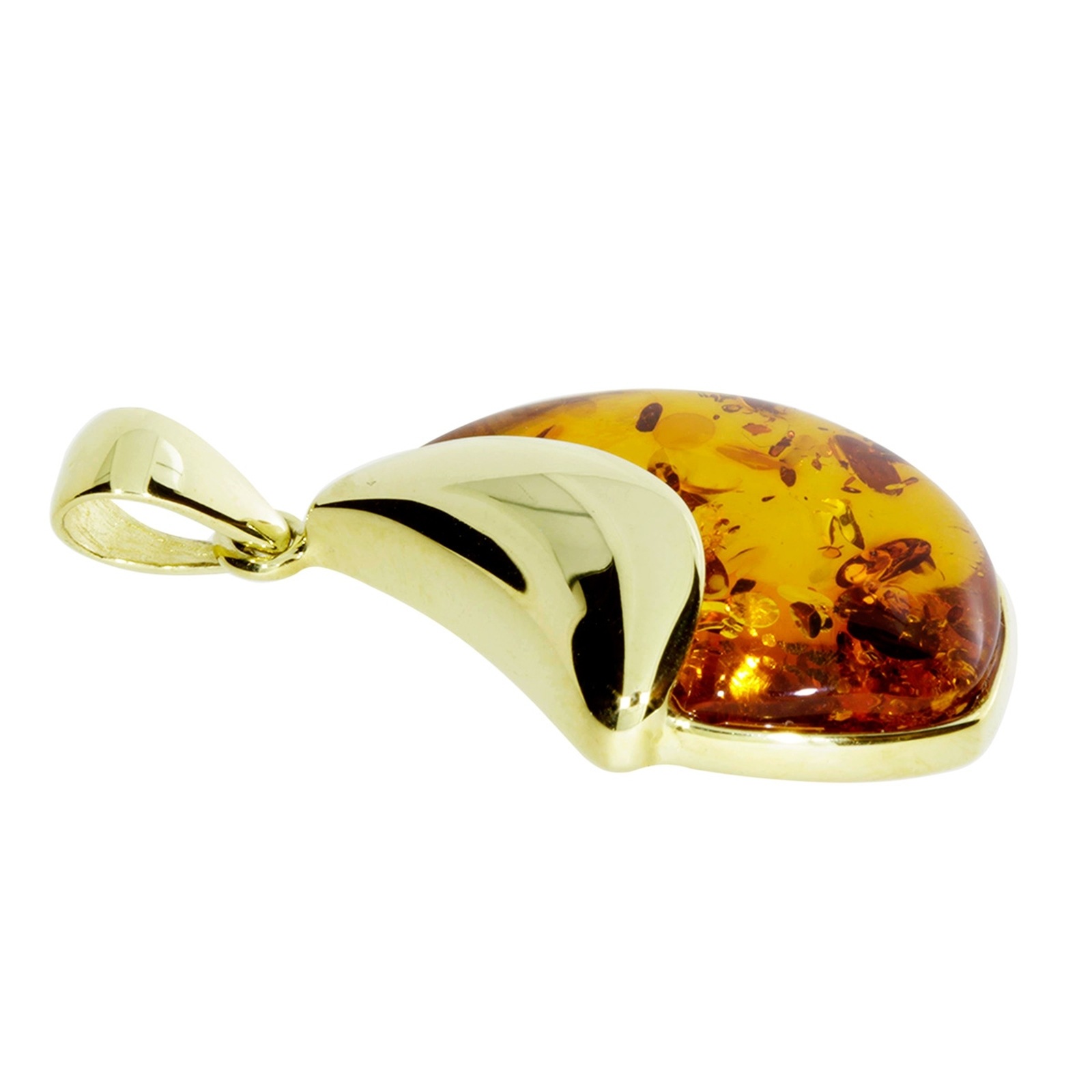 OSTSEE-SCHMUCK Kettenanhänger »- Jula 37 mm - Gold 333/000 - Bernstein«