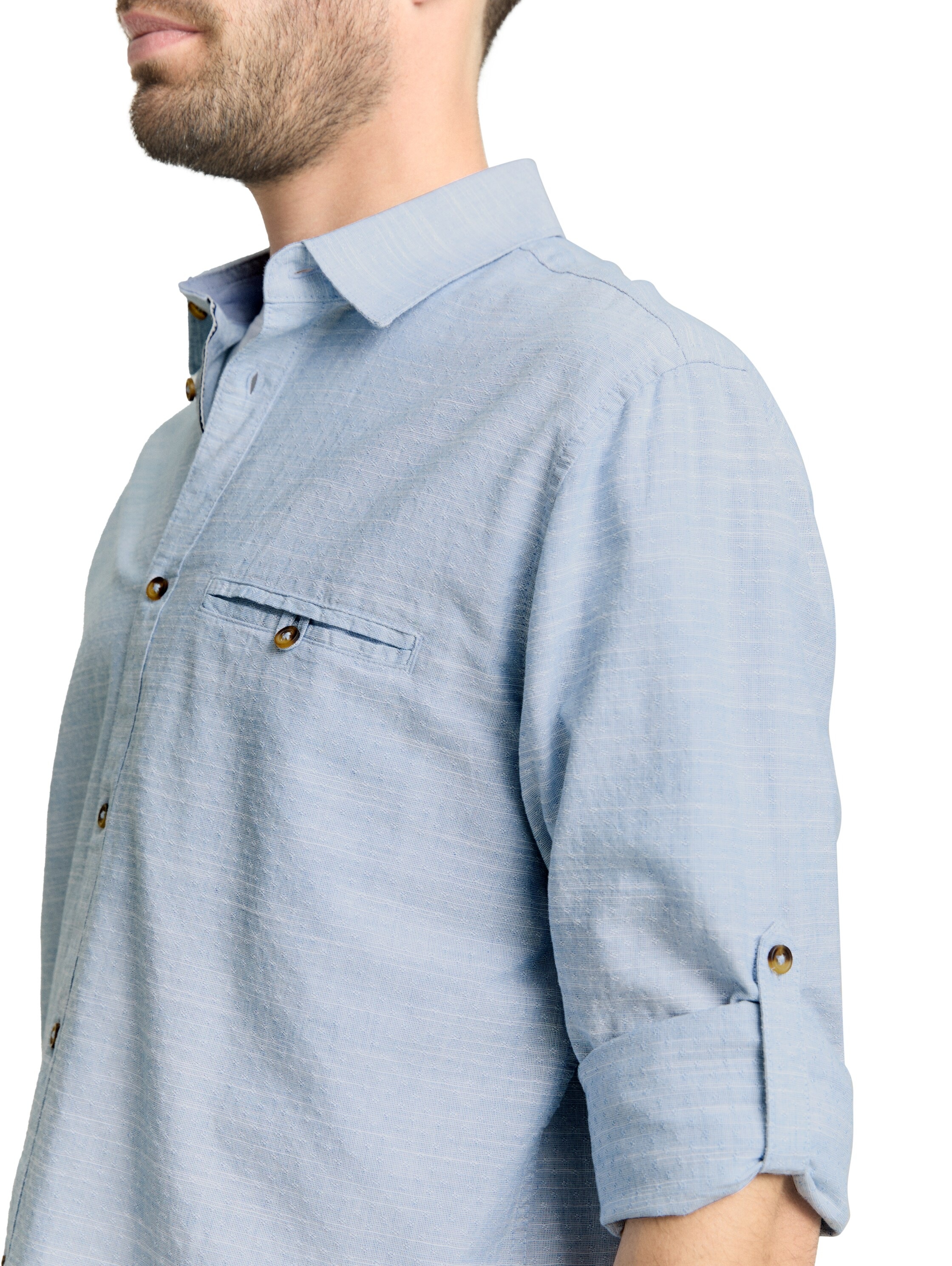 TOM TAILOR Langarmhemd mit Brust Tasche