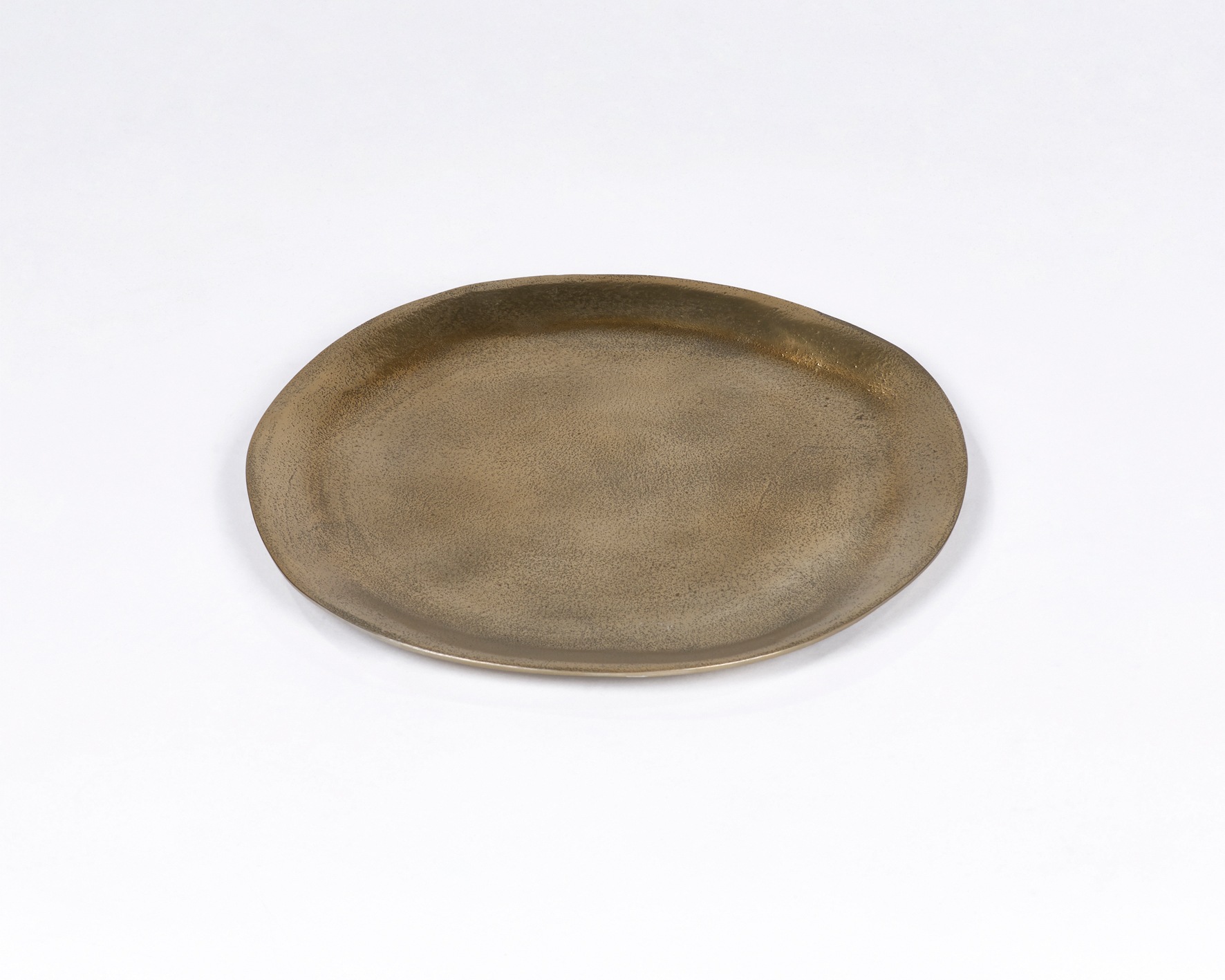 Lambert Platzteller »Gobi«, (1 tlg.), Aluminium, Ø 32 cm, antik gold, jedes Stück ein Unikat