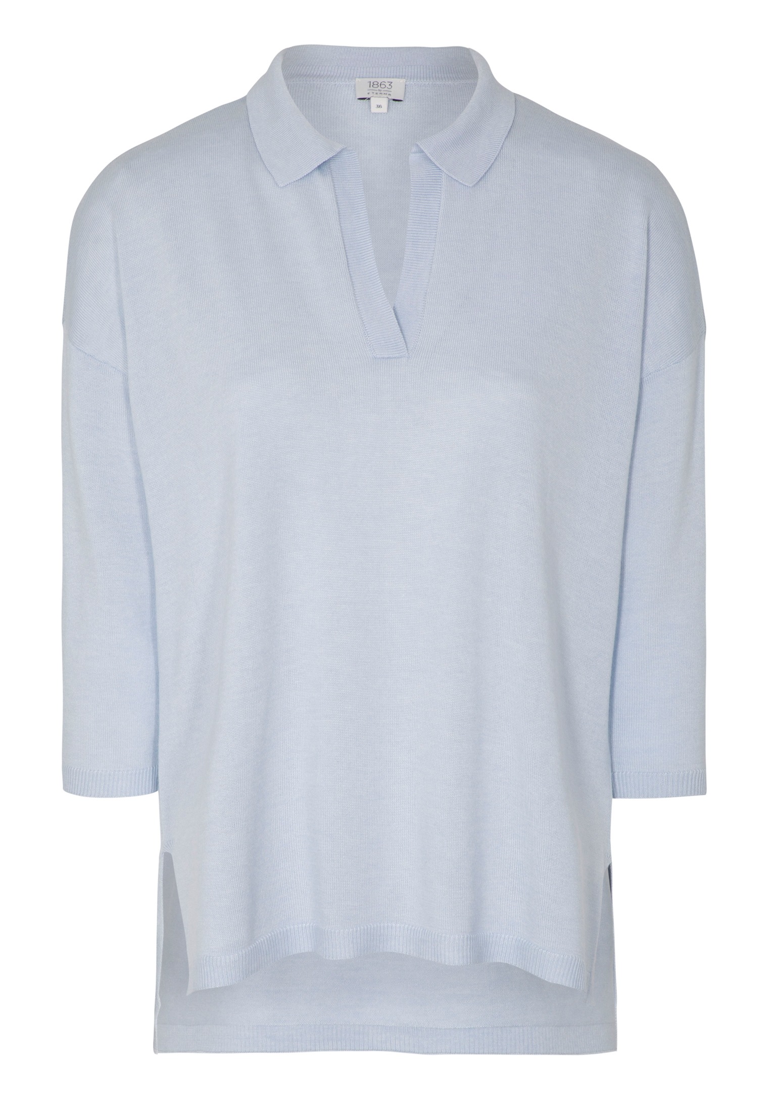Eterna Langarm-Poloshirt
