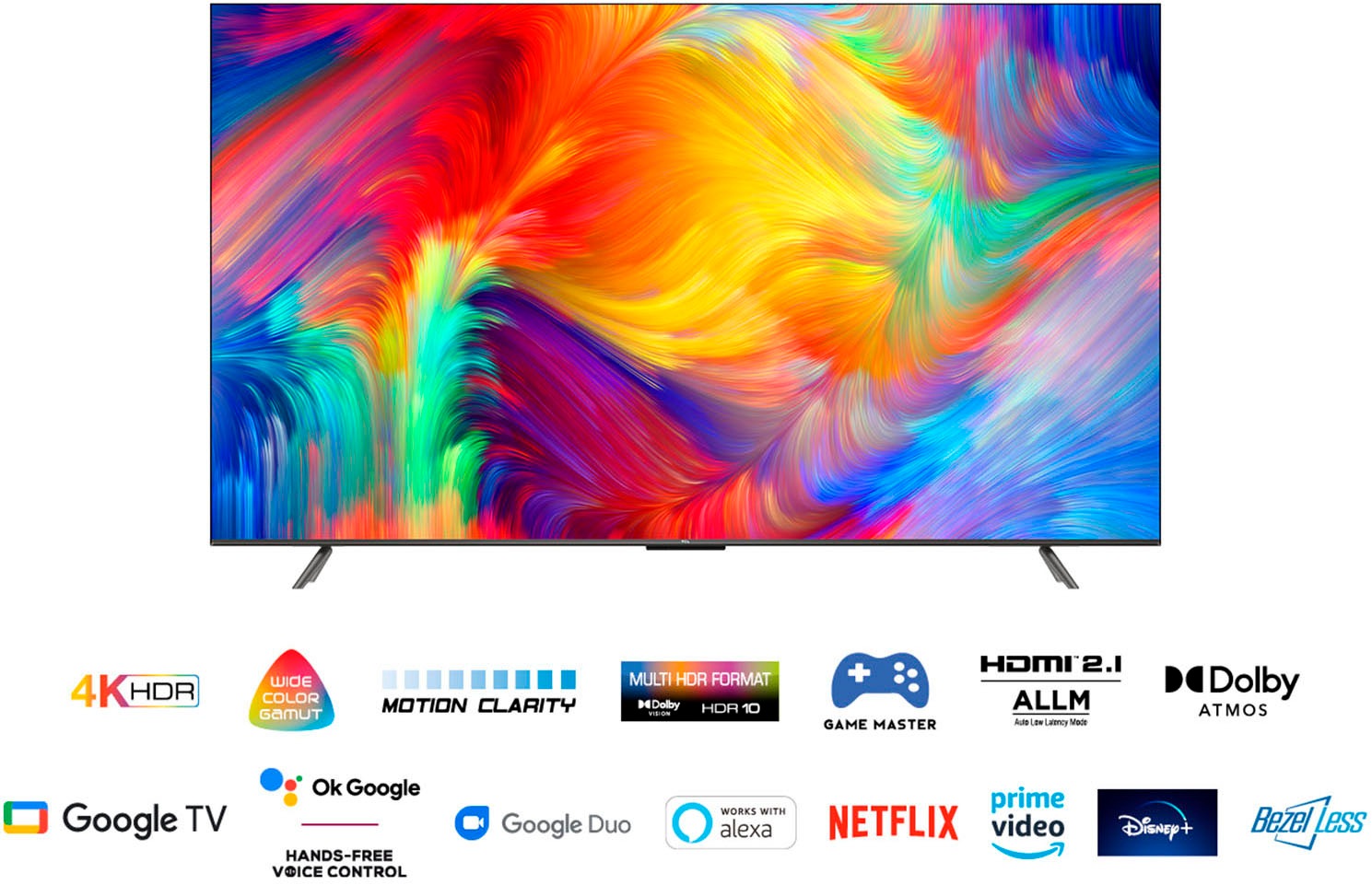 TCL LED-Fernseher »75P731X1«, 4K Ultra HD, Smart-TV-Google TV, HDR Premium, Dolby Atmos, HDMI 2.1, Metallgehäuse