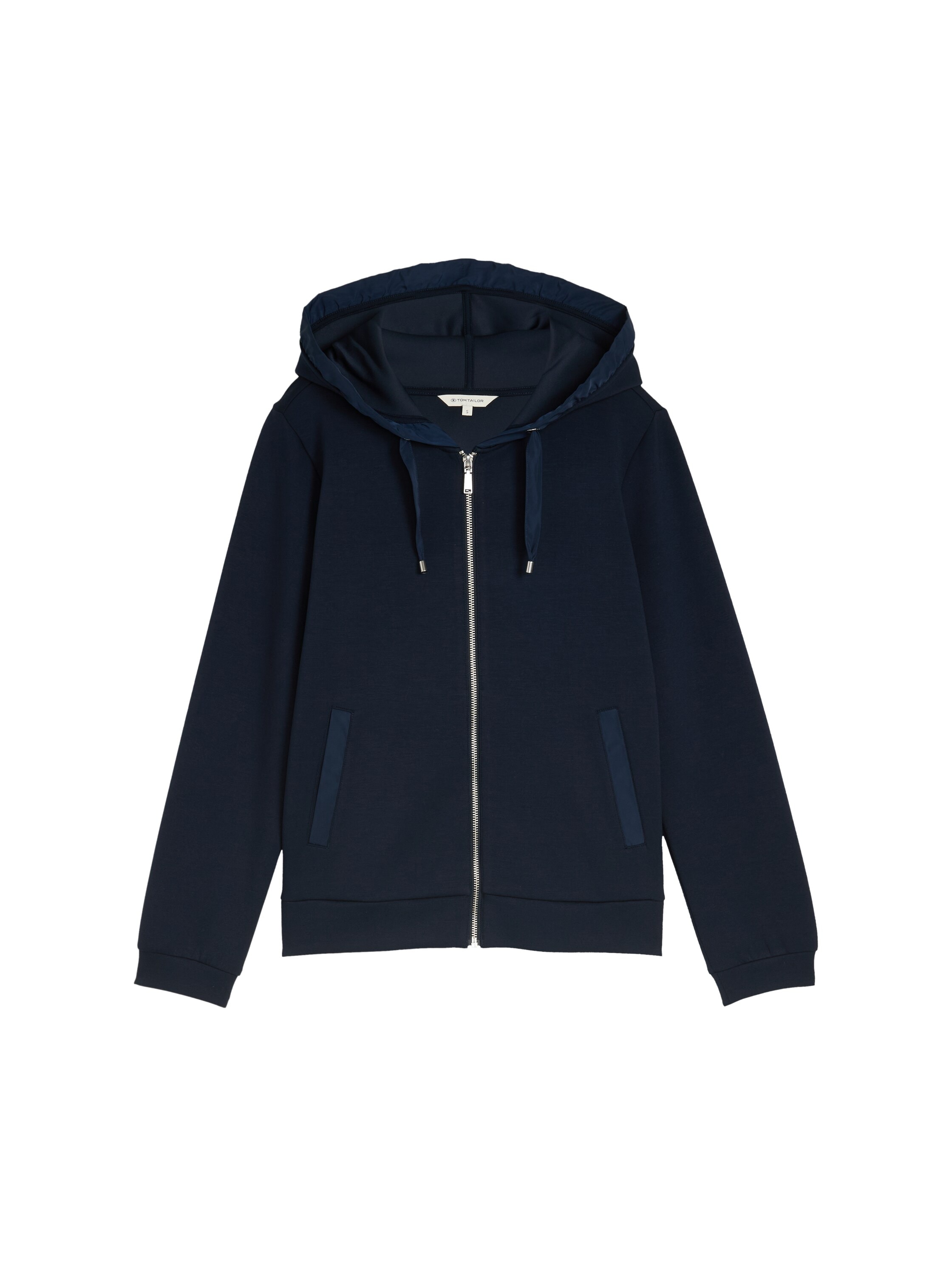 TOM TAILOR Kapuzensweatjacke, mit Viskose und Stretch