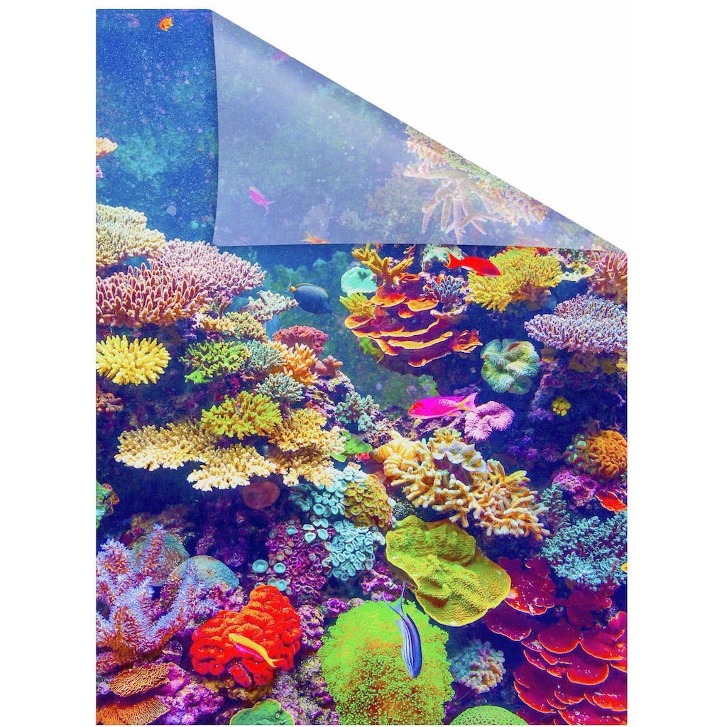 LICHTBLICK ORIGINAL Fensterfolie »Aquarium«, 1 St., blickdicht, strukturiertKlebepunkte