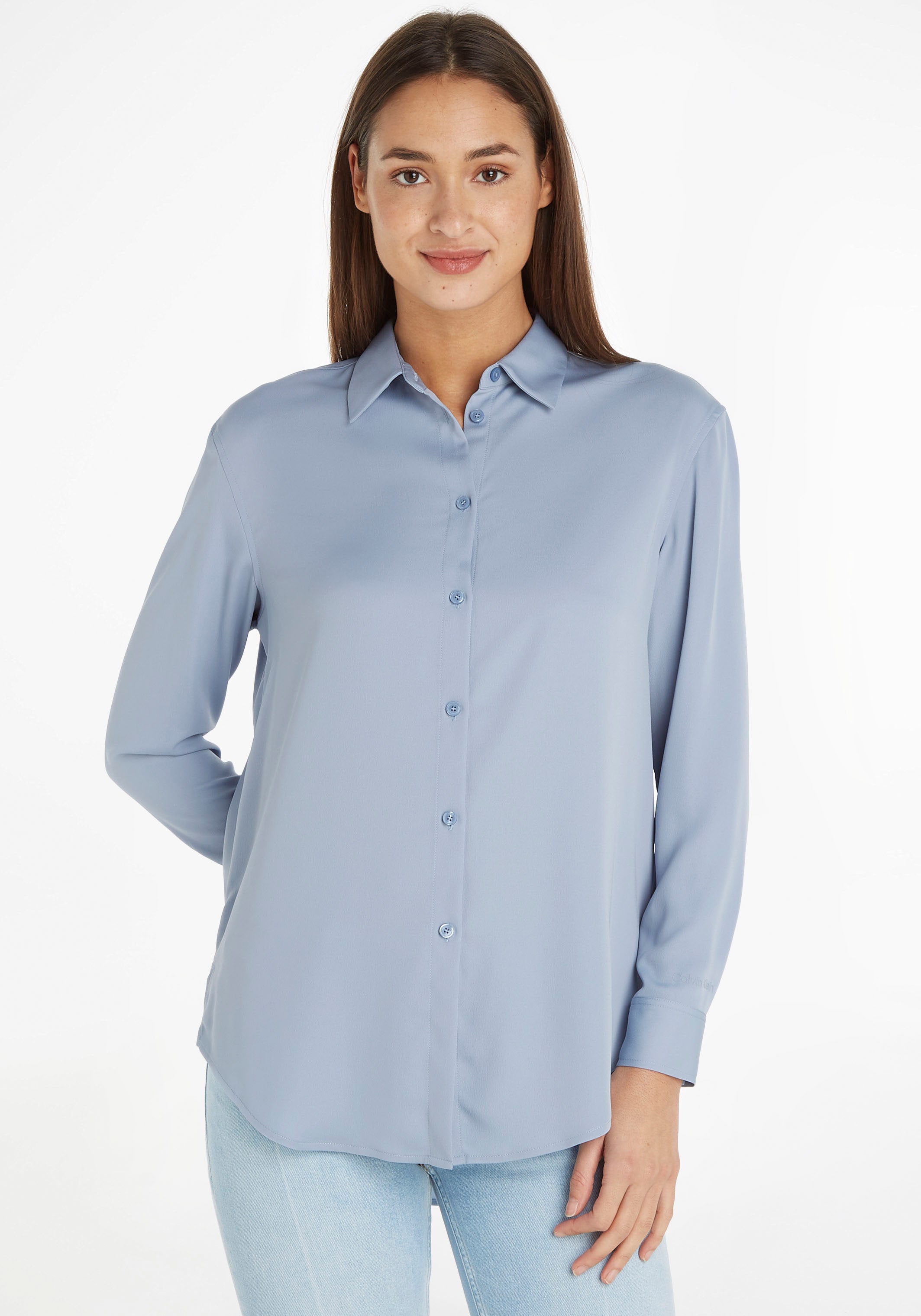 Calvin Klein Hemdbluse »RECYCLED OTTO RELAXED im bei Vokuhila-Style online SHIRT«, CDC