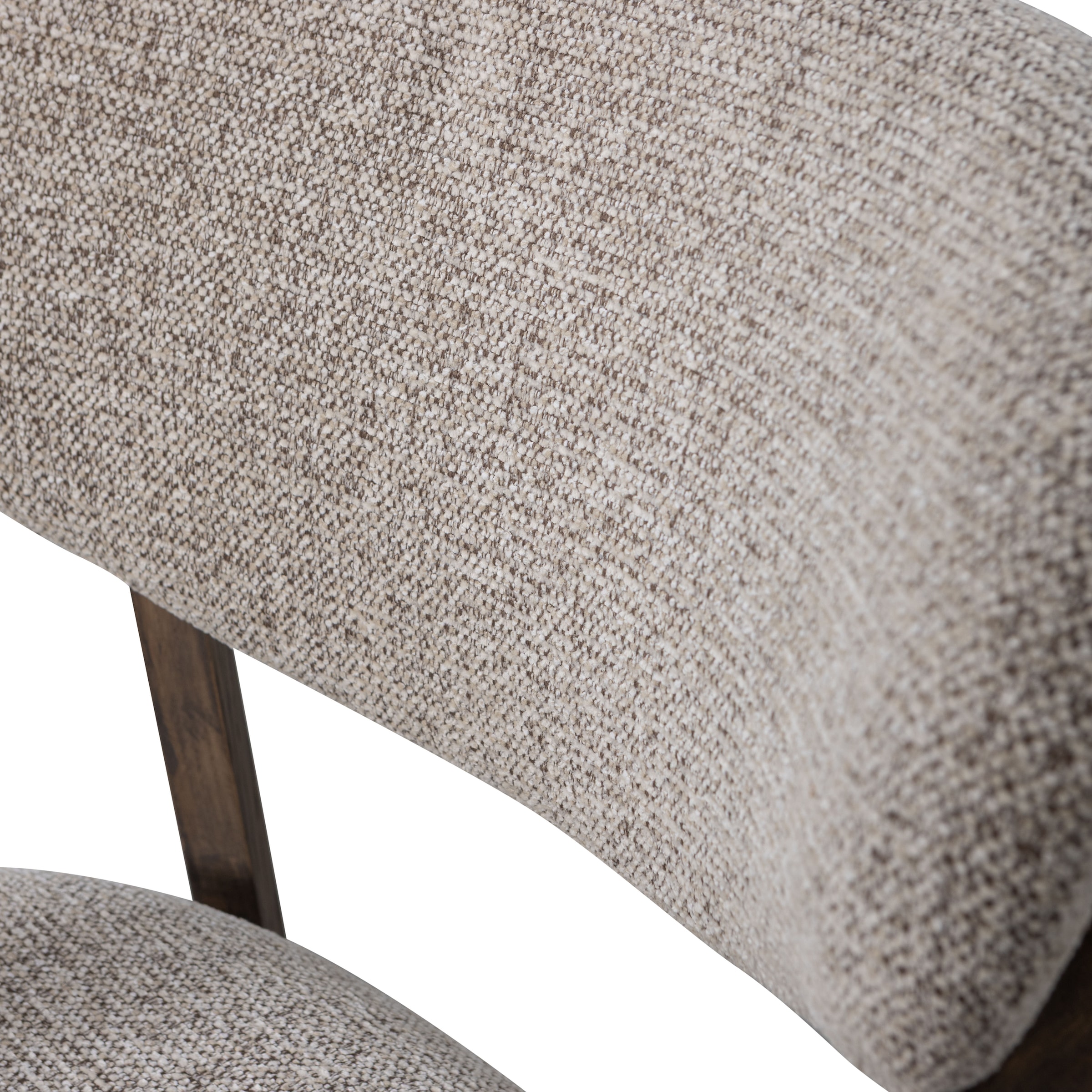 WOOOD Loungesessel »Udar mit More-Melange-Bezug und Eichenholzgestell, B68 x T75 x H76 cm« Sehr hohe Verschleißfestigkeit, Tragkraft 120 kg, mittlere Sitzhöhe