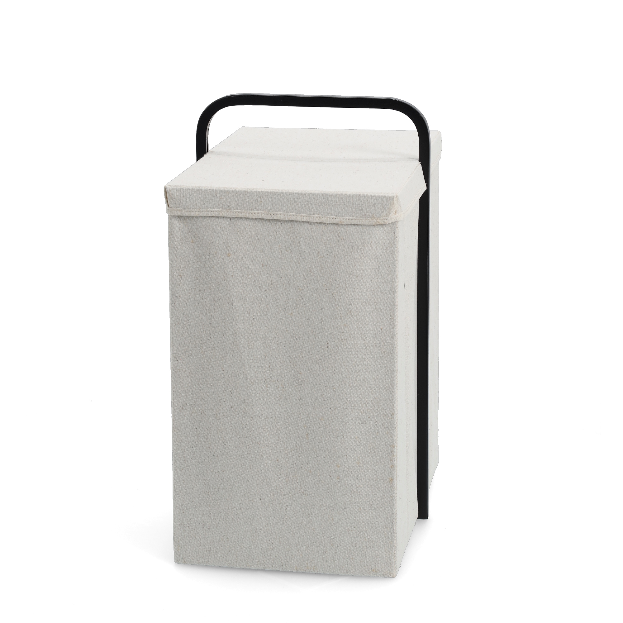 Zeller Present Wäschekorb »Wäschesammler, 2fach« ca. 51,5x35,5x65 cm, creme/schwarz