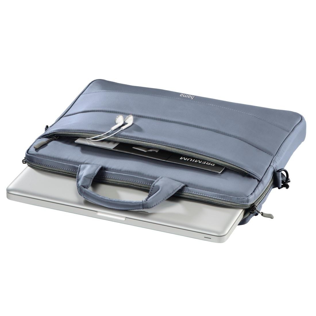 Hama Laptoptasche »Notebook Tasche bis 36 cm (14,1 Zoll), Farbe Grau«, Mit Tablet- und Dokumentenfach, Organizerstruktur und Trolleyband