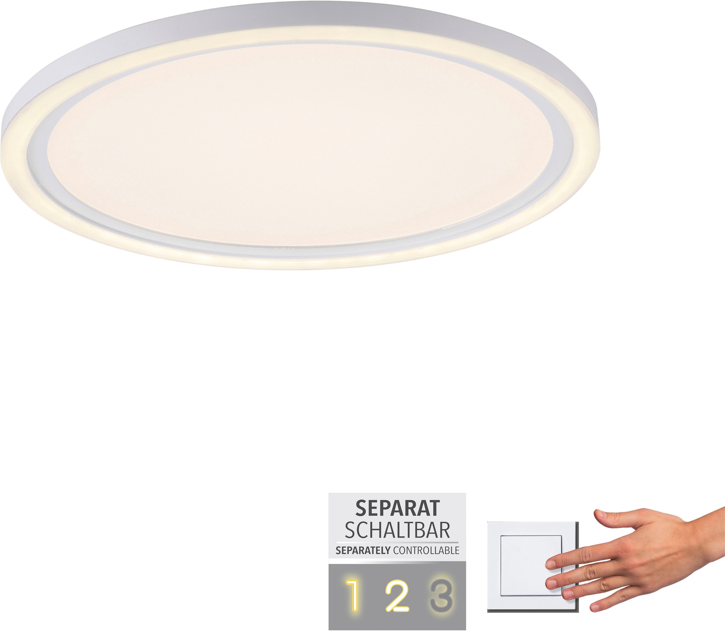 JUST LIGHT LED Deckenleuchte »BEDGING«, 2 flammig, Leuchtmittel LED-Board-LED-Board | LED fest integriert-LED fest integriert